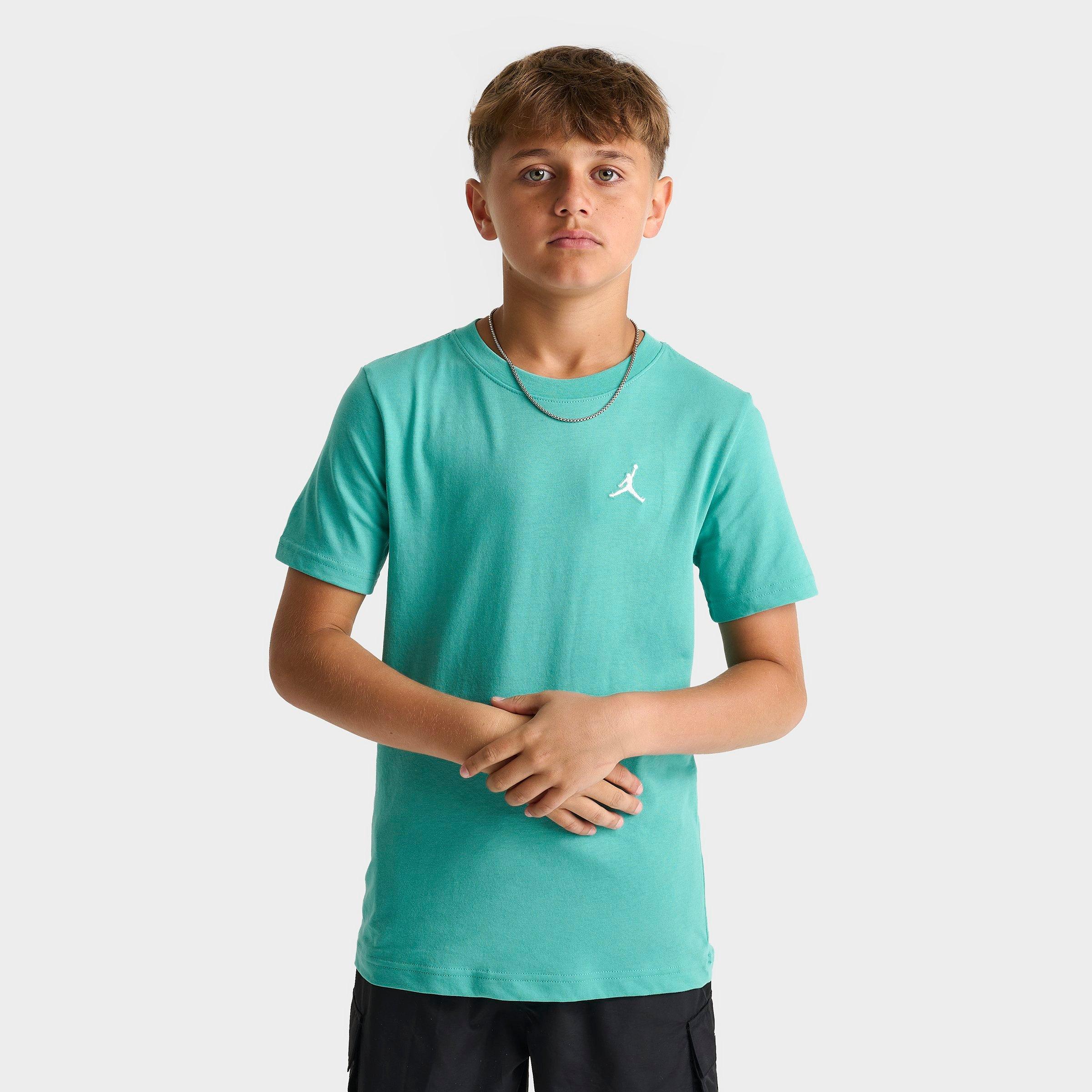 Jordan Big Kids Jumpman T-Shirt in Washed Teal Size: Small