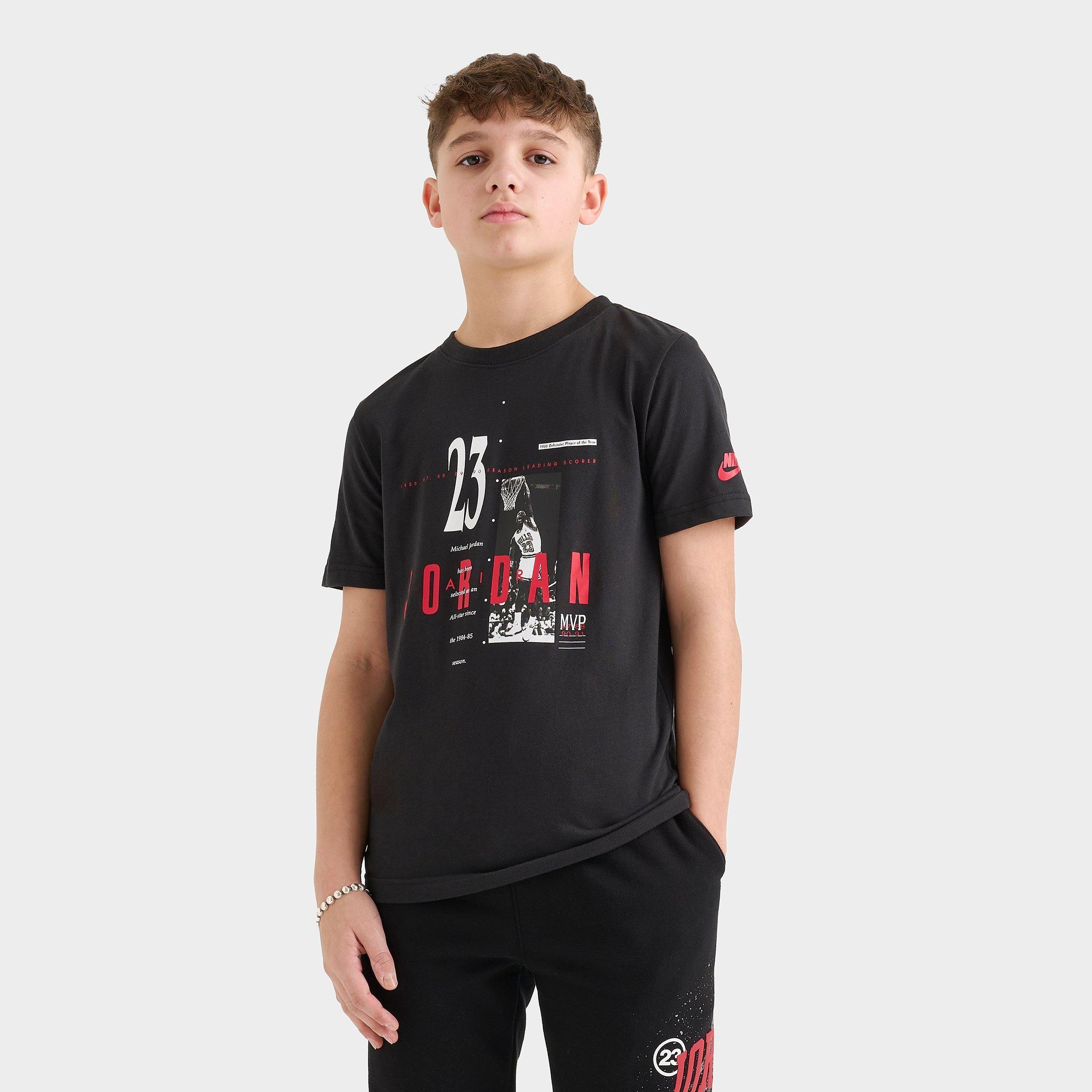 Jordan Big Kids GX T-Shirt in Black Size: Small