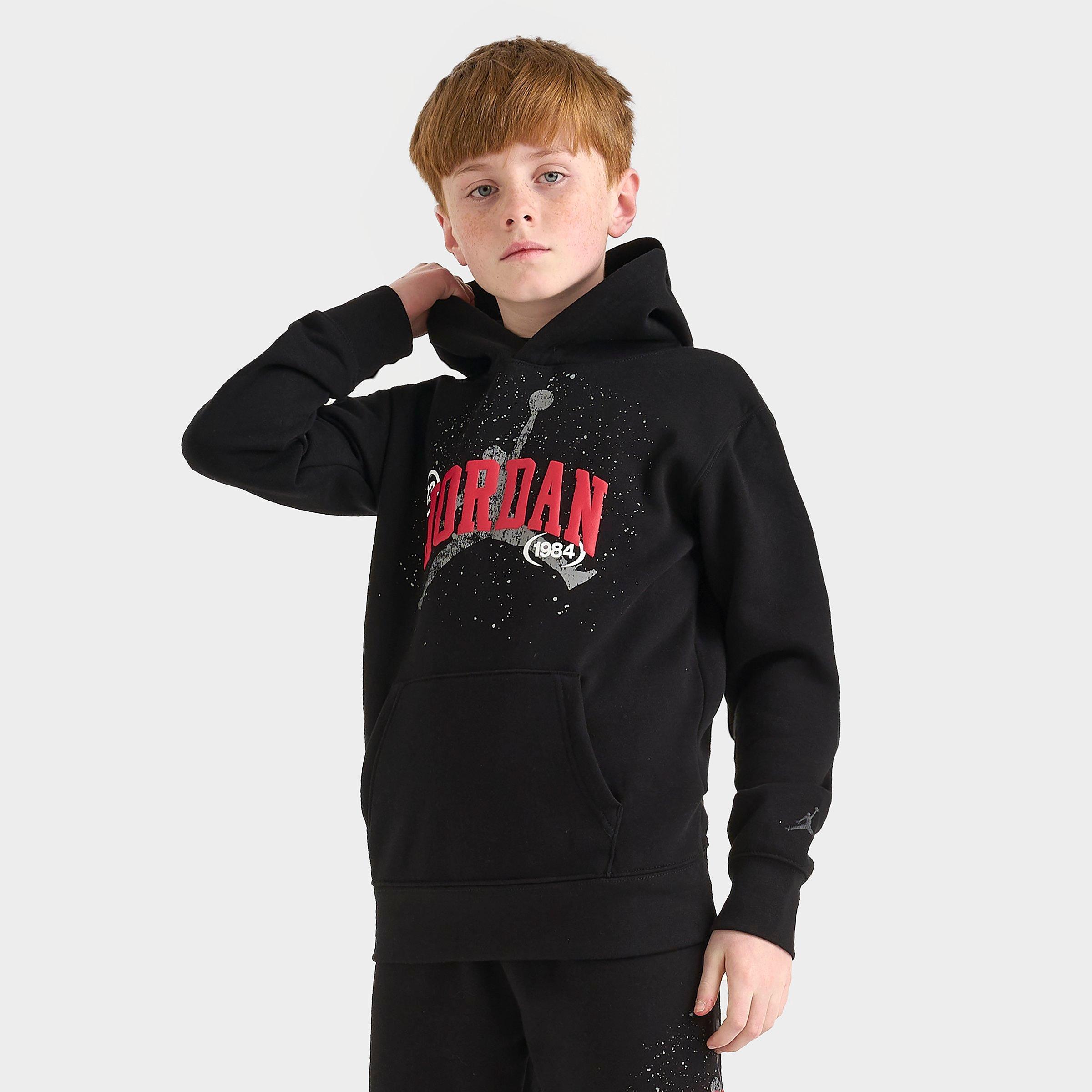 Jordan Big Kids Jumpman 1984 Pullover Hoodie in Black Size: Small