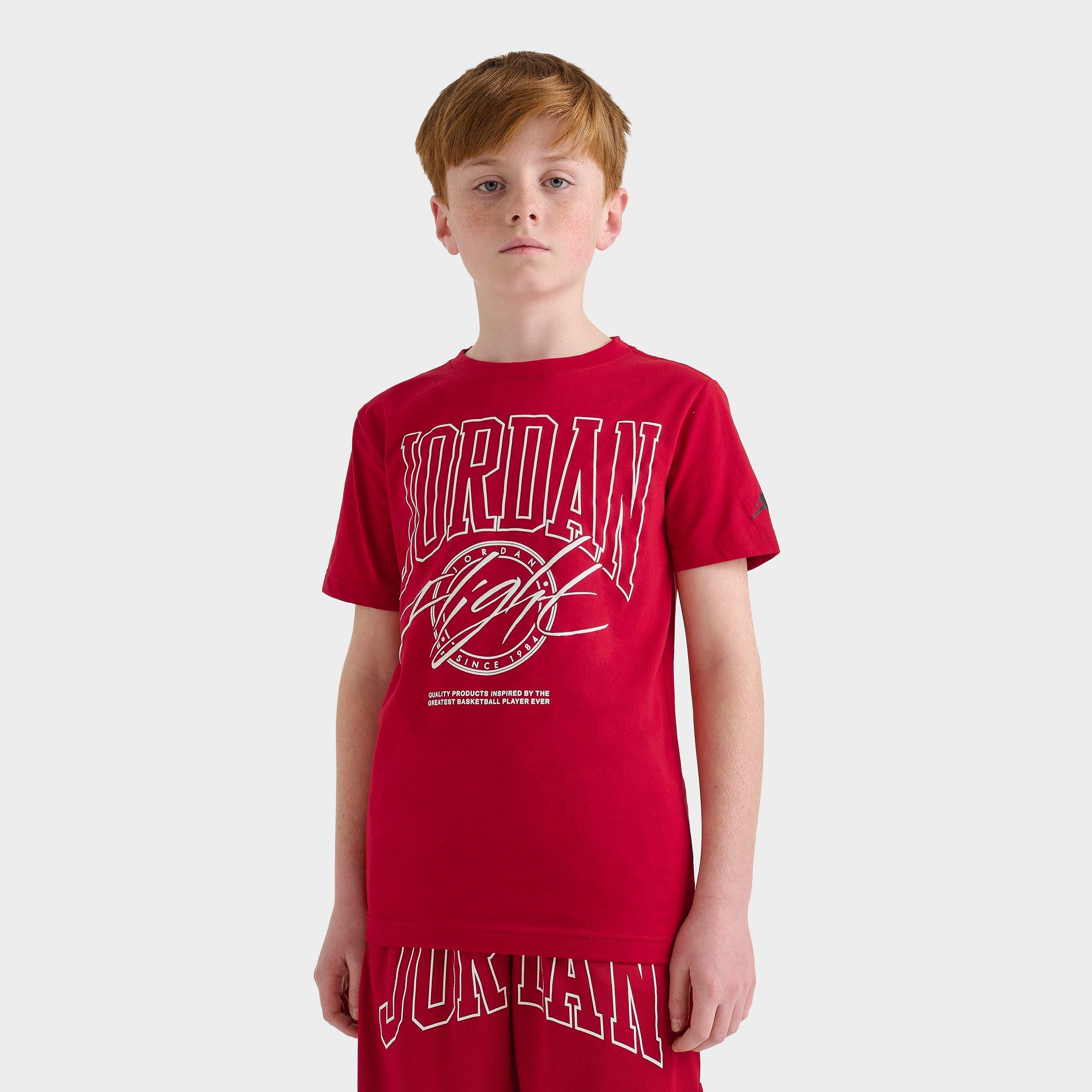 Jordan Big Kids Beyond The Arc T-Shirt in Red Size: Small