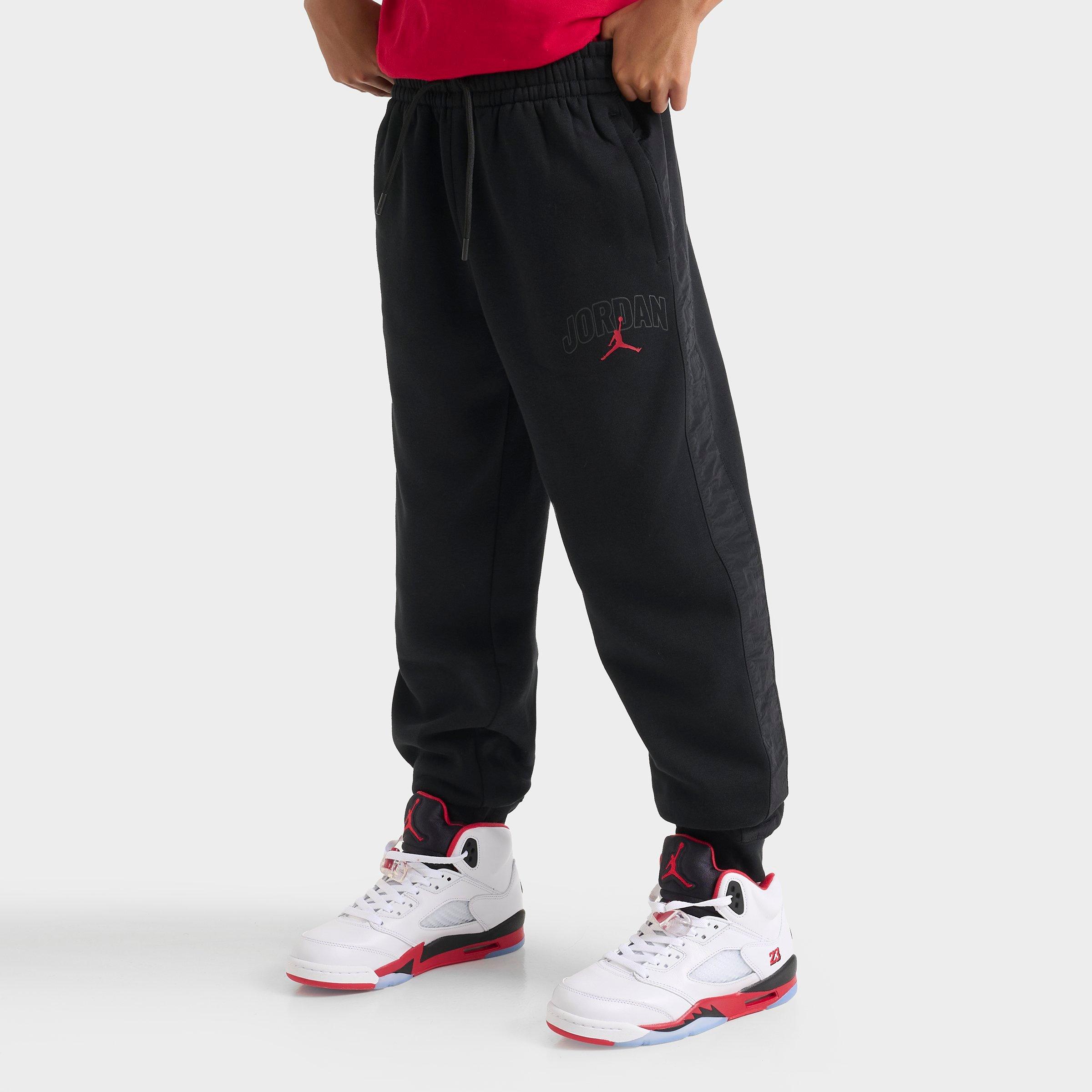 Jordan Big Kids Fleece Ripstop Jogger Pants in Black Size: Small