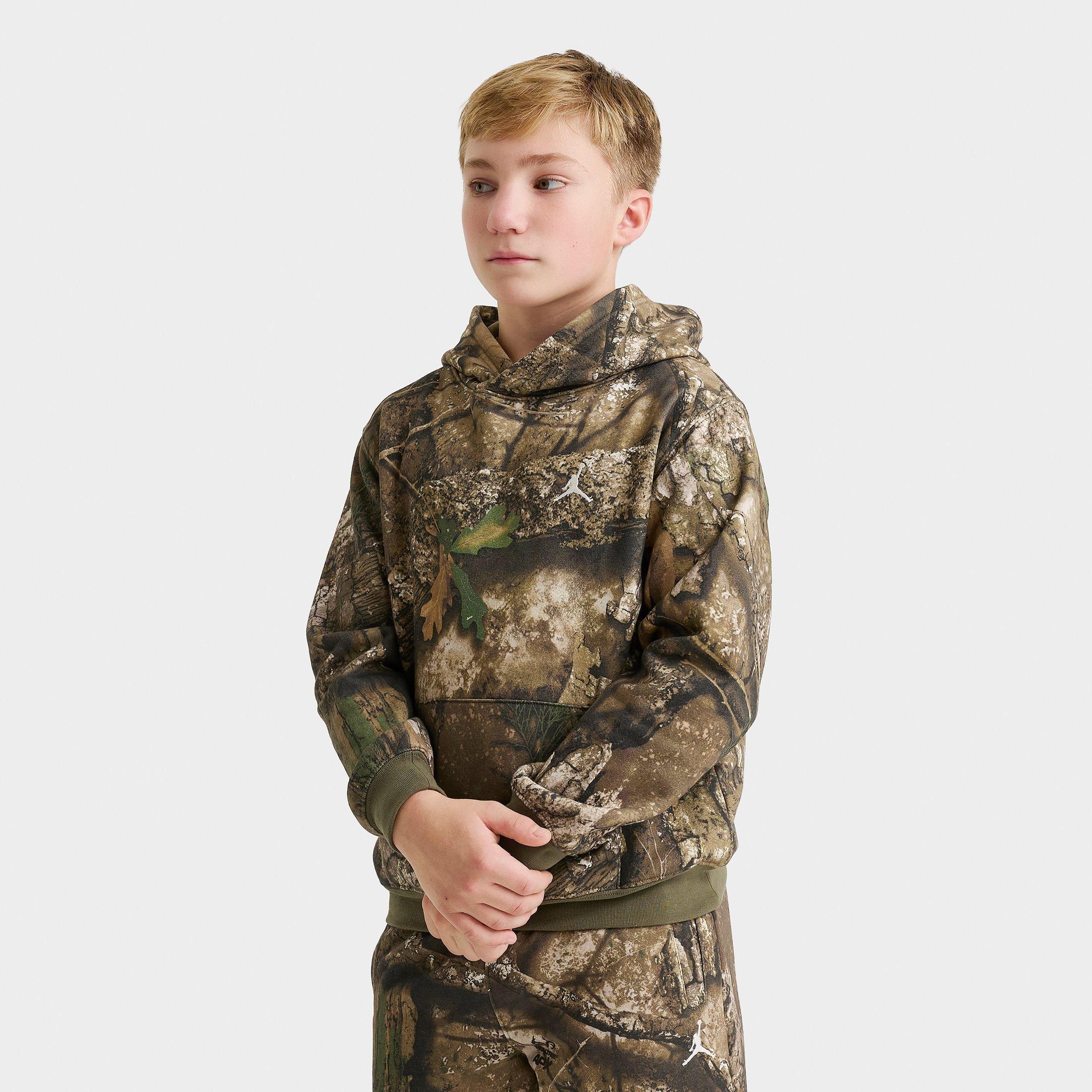 Jordan Big Kids X Realtree Pullover Hoodie In Green