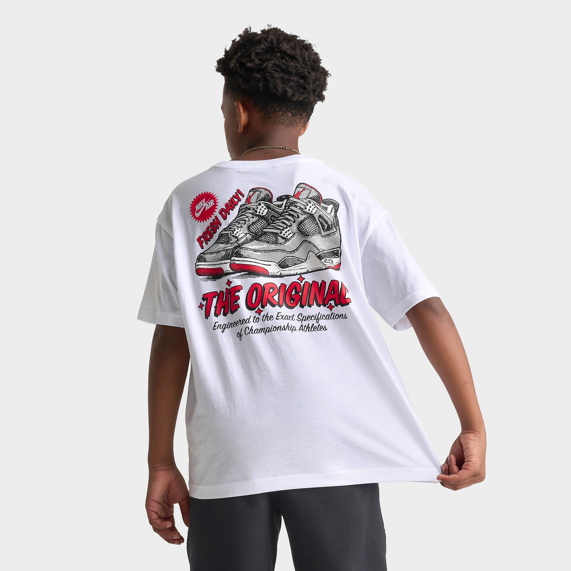 Jordan Big Kids Air 4 Retro Bred Graphic T-Shirt