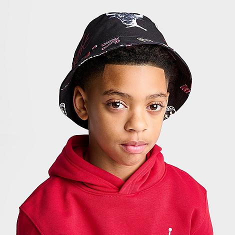 Nike Jordan Kids' Icons Bucket Hat In Black