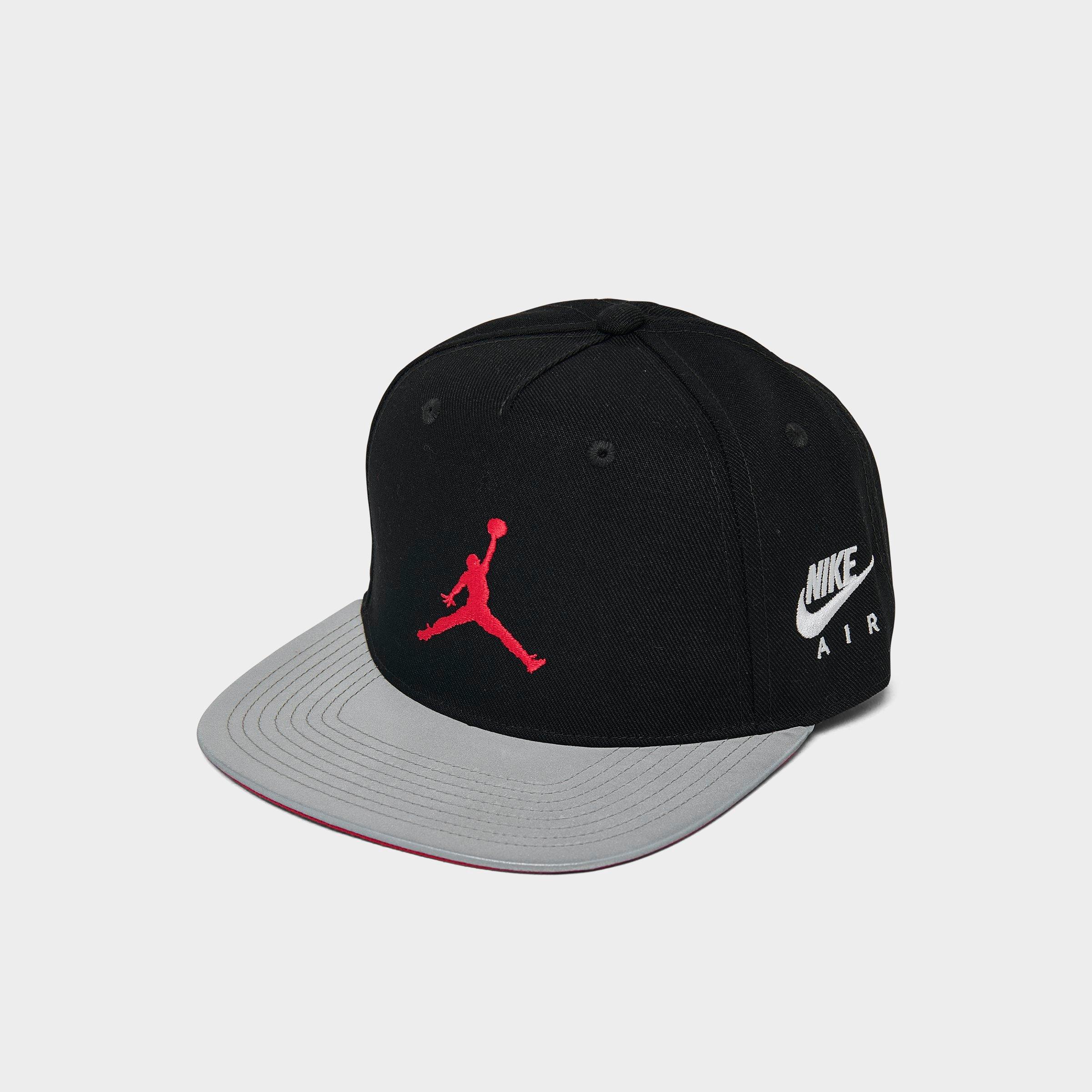 Jordan Kids' Retro 5 Snapback Hat in Black/Black Cotton/100% Polyester/Twill