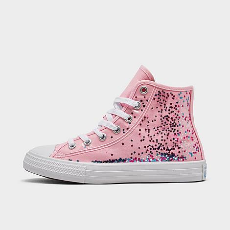 Converse Girls' Little Kids' Chuck Taylor All Star Confetti High Top Casual  Shoes In Sunrise Pink/university Blue/white | ModeSens