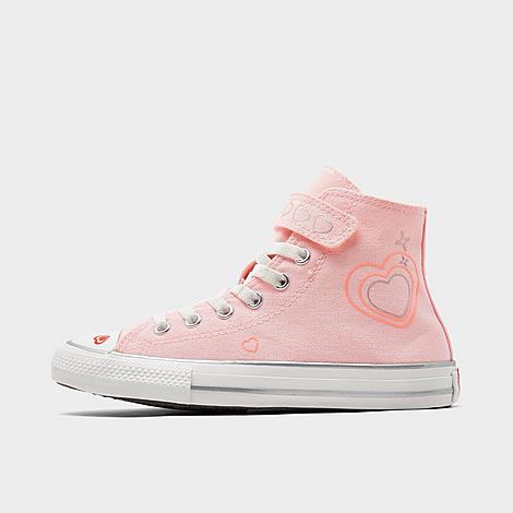 Converse Girls' Little Kids' Chuck Taylor All Star Hi 1v Stretch Lace Casual Shoes In Donut Glaze/vintage White/fever Dream