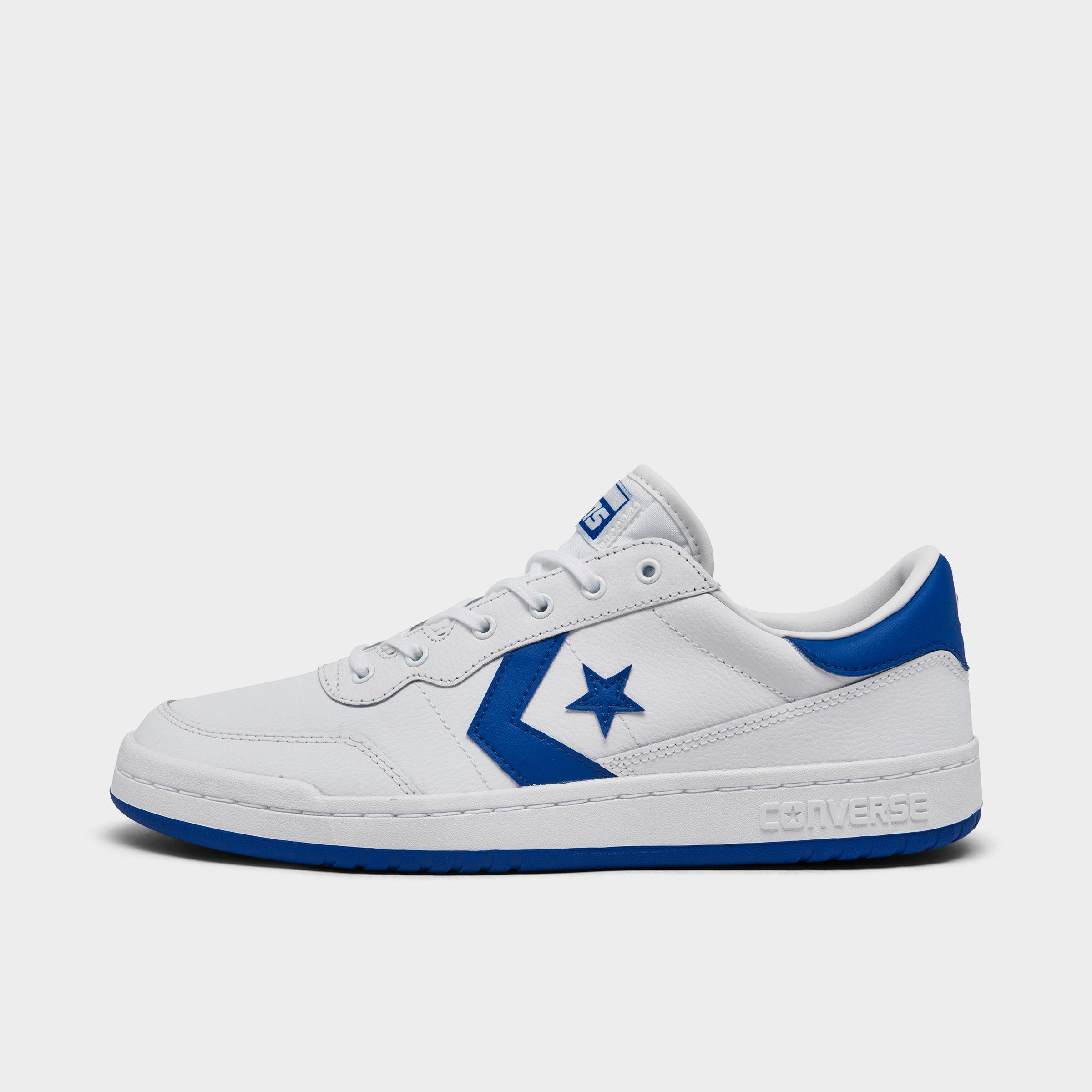 Shop Converse Men's Fastbreak Pro Leather Low Casual Shoes In White/blue