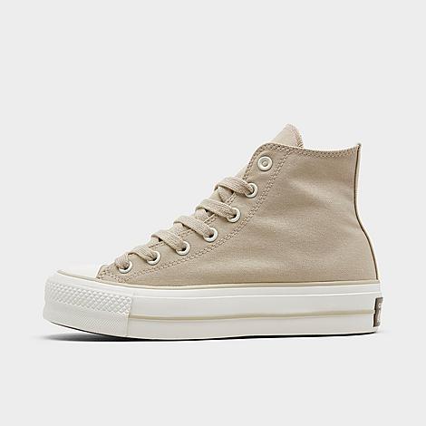 Converse Women's Chuck Taylor All Star Lift Platform Casual Shoes In Beach Stone