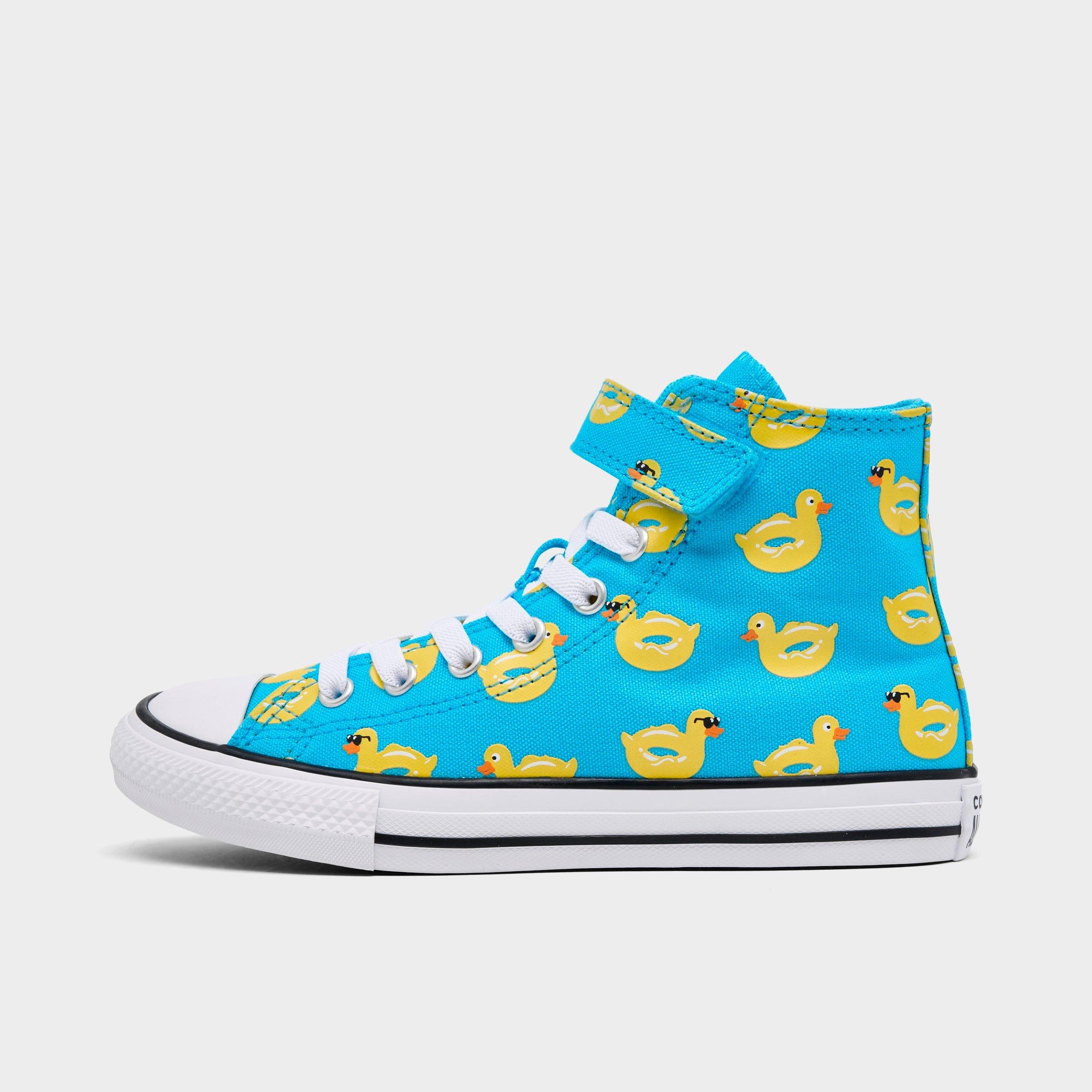 Converse Girls' Little Kids Chuck Taylor All Star Pool Party Easy On Casual Shoes in Gnarly Blue/Dandy Lion/White Size: 1.0