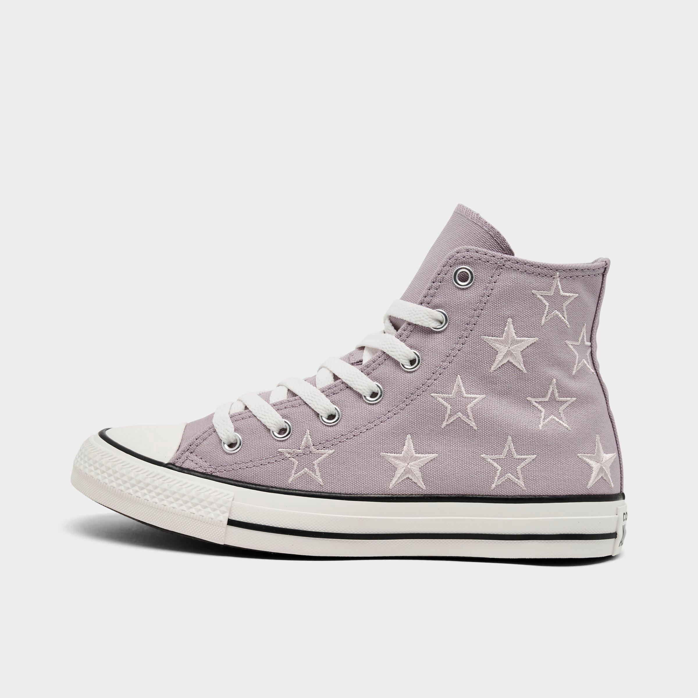 Converse Girls' Big Kids Chuck Taylor All Star Starry High Top Casual Shoes in Frozen Thistle/Shy Flamingo/Vintage Size: 3.5