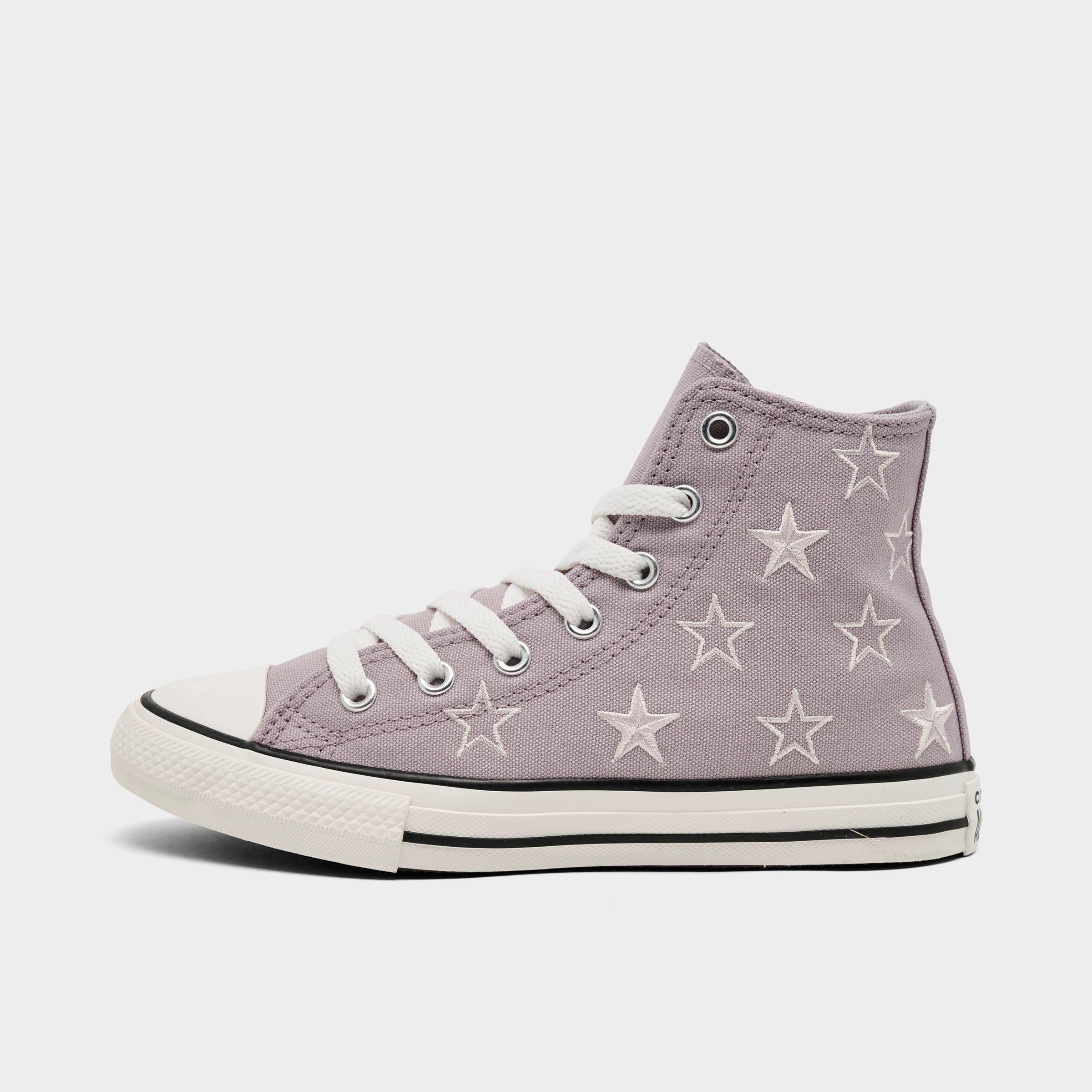 Converse Girls' Little Kids Chuck Taylor All Star Starry High Top Casual Shoes in Frozen Thistle/Shy Flamingo/Vintage Size: 1.0