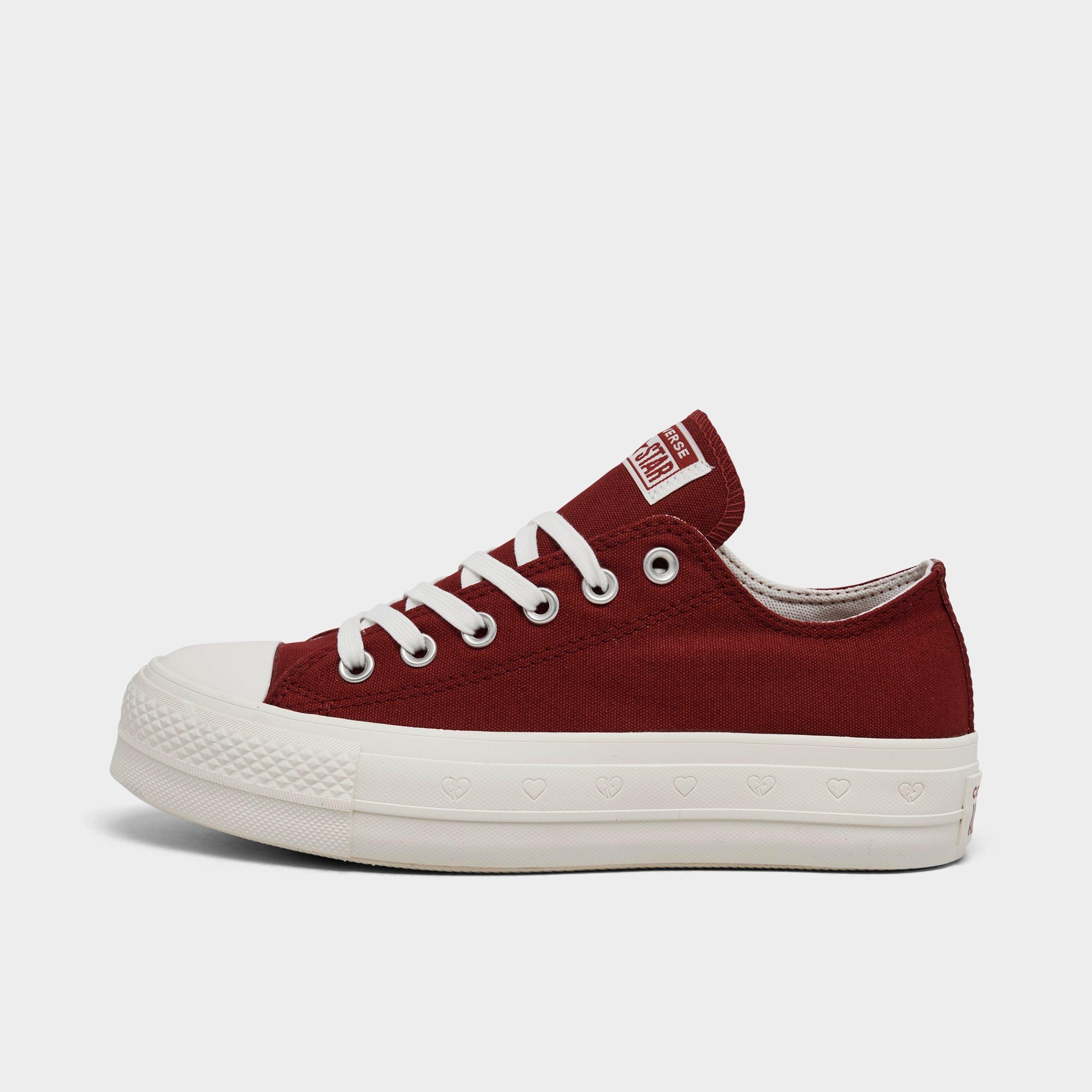 Converse Women's Chuck Taylor All Star Lift Low Top Casual Shoes in Red/Park Red Size 10.5 Canvas