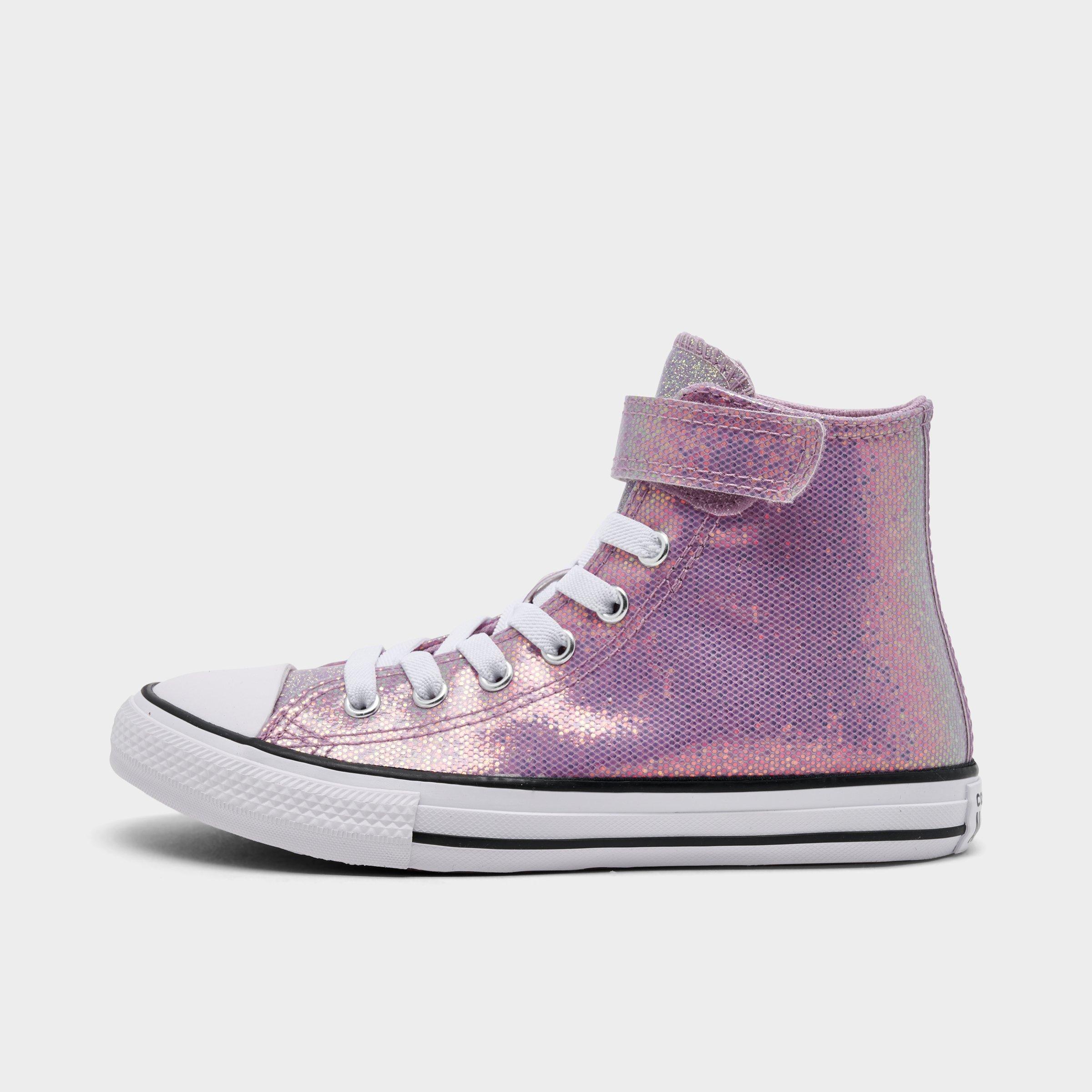 Converse Girls' Little Kids Chuck Taylor All Star Glitter High Top Casual Shoes in Pink Glitter Size: 2.5