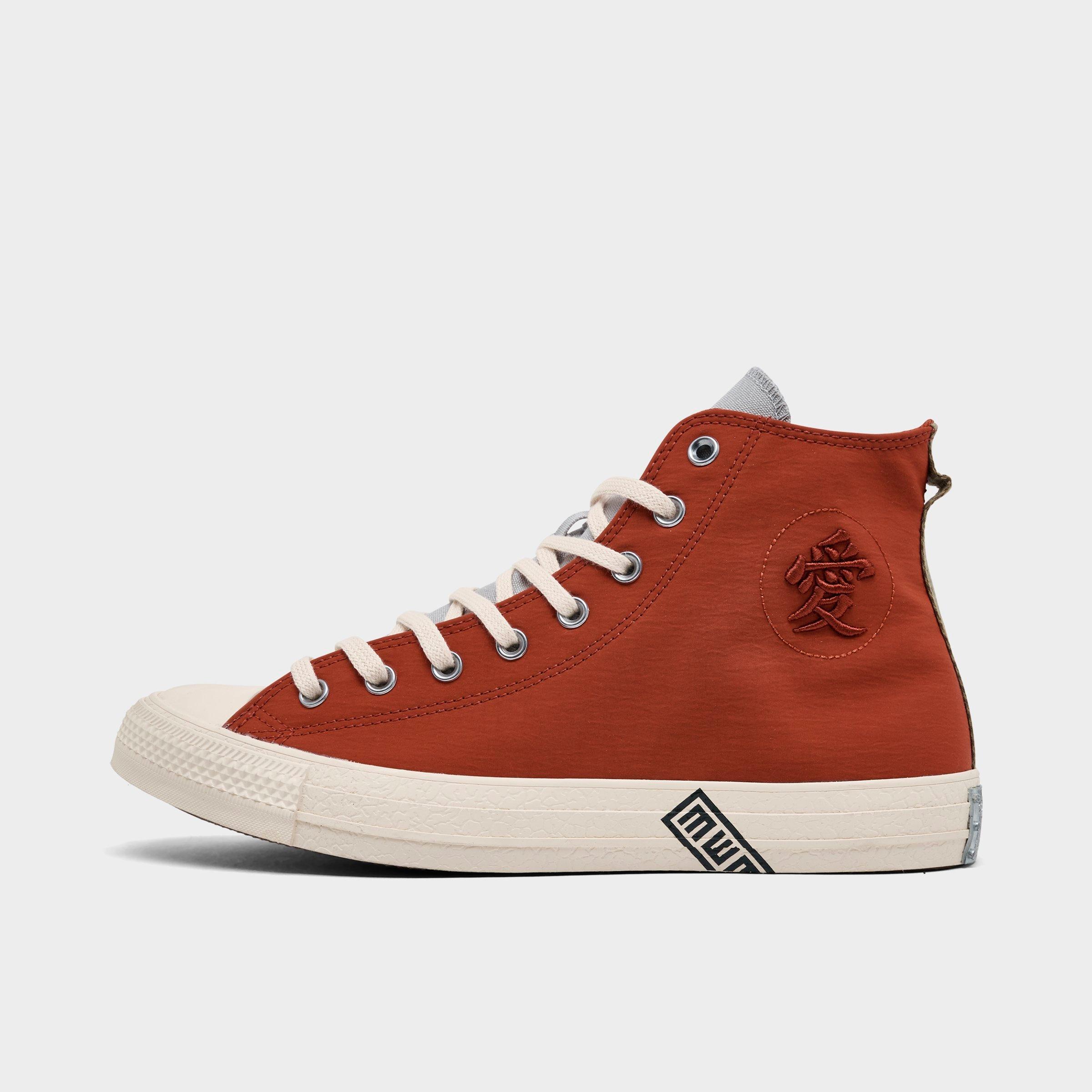 Converse Men's x Naruto Shippuden Gaara Chuck Taylor All Star High Casual Shoes in Ritual Red/Natural Ivory/Black Size: 7.5
