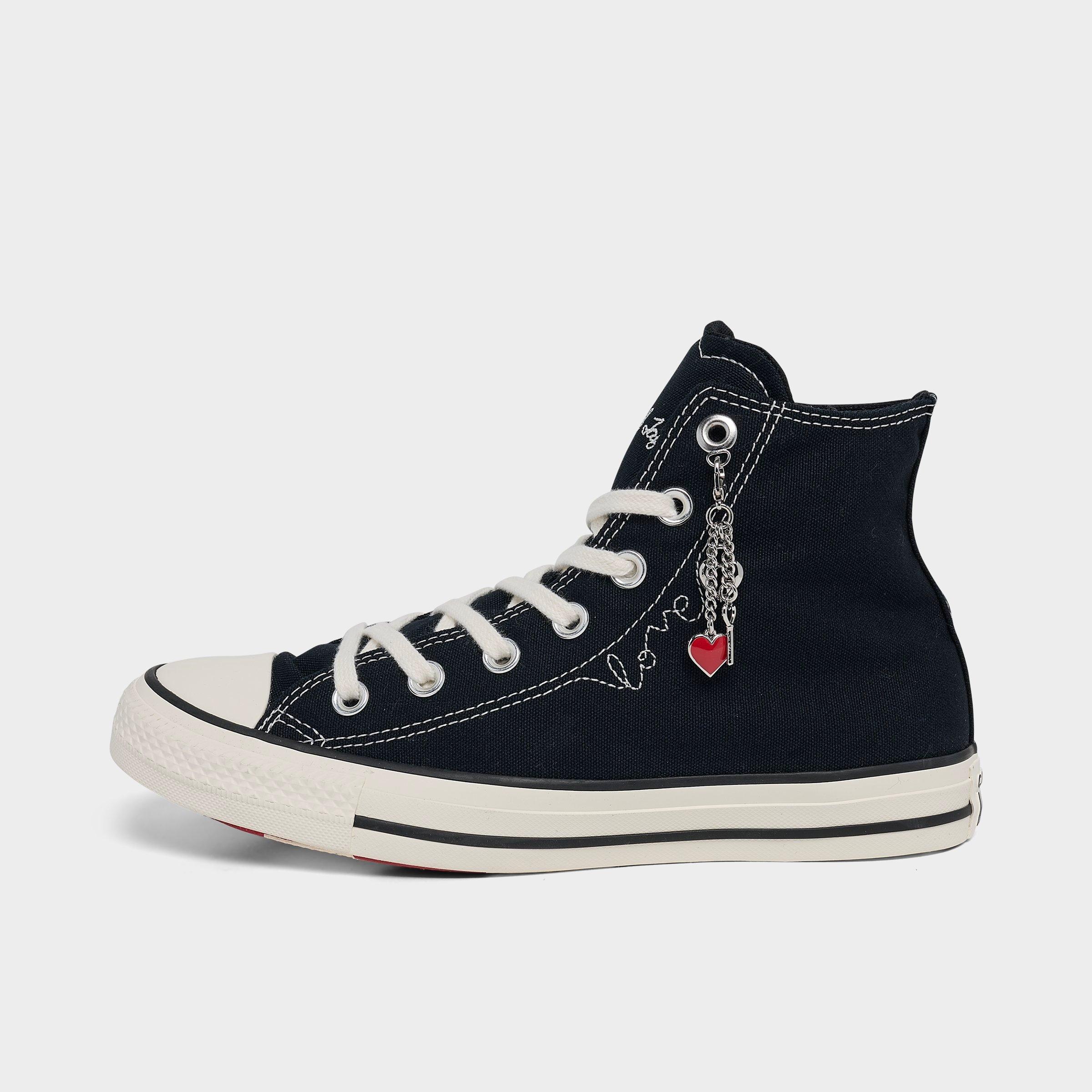 Converse Women's Chuck Taylor All Star Valentine's Day High Top Casual Sneakers in Black/Egret/Days Ahead Size: 7.0