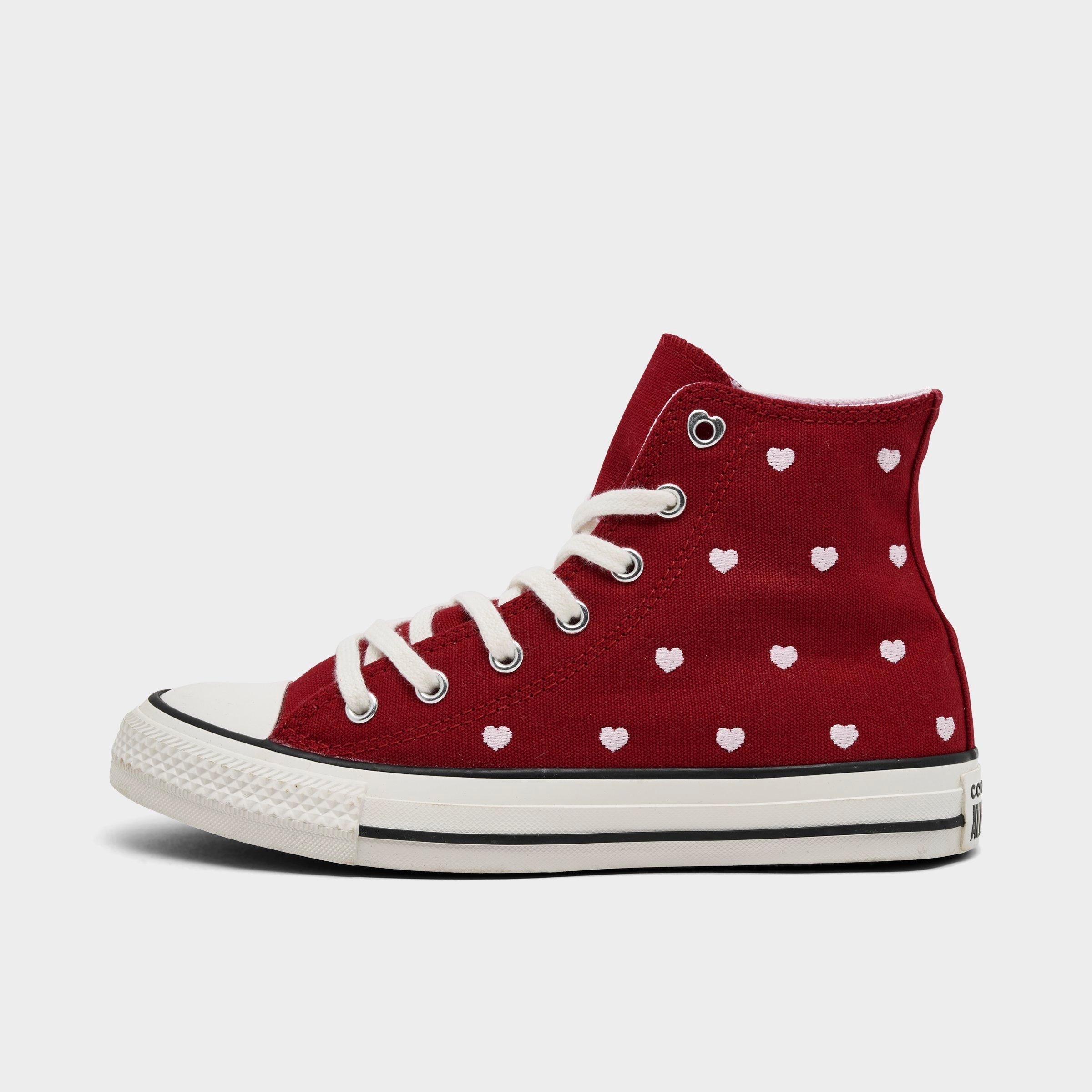 Converse Girls' Big Kids Chuck Taylor All Star Valentine's Day High Top Casual Shoes in Red/Pink Size: 7.0