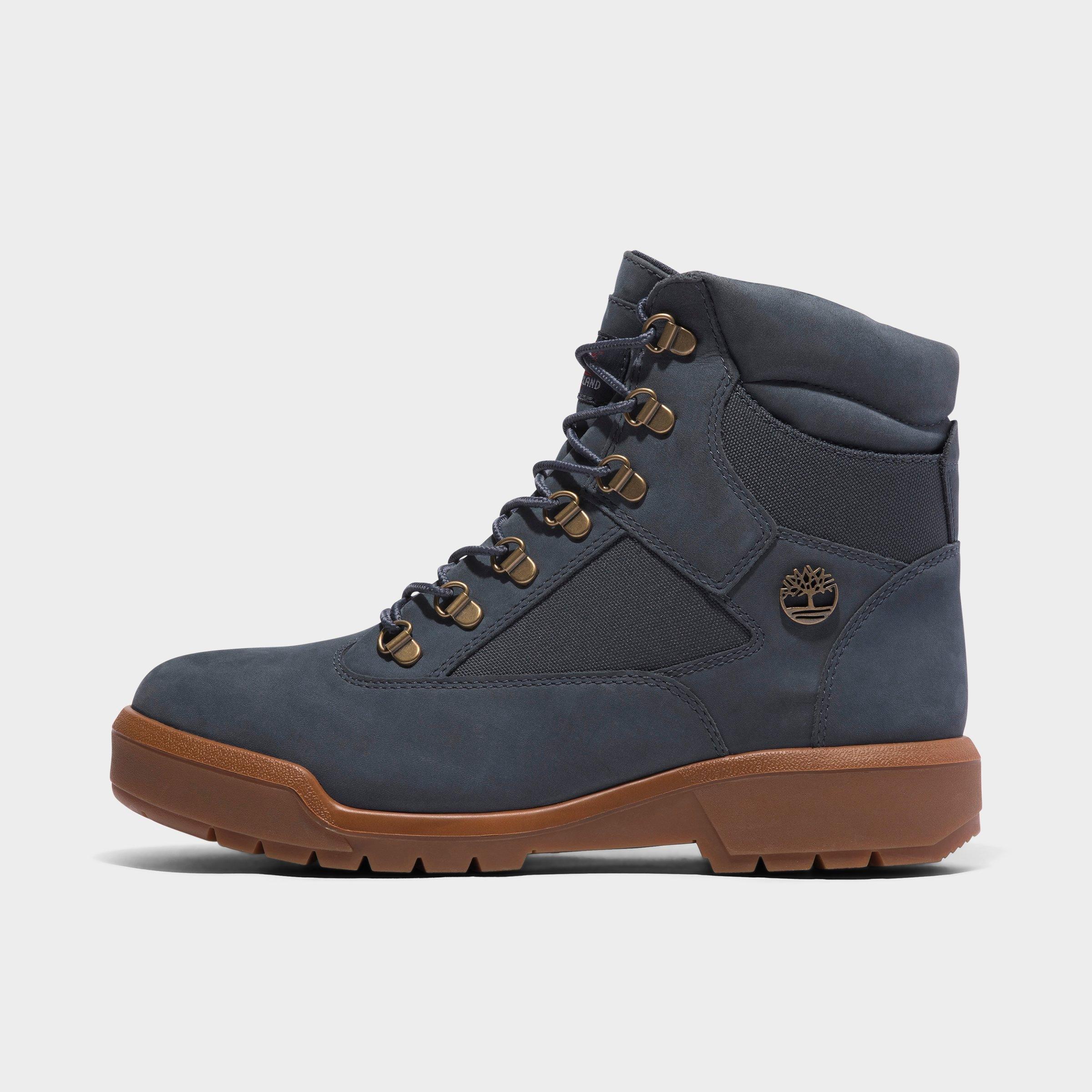 Timberland Men's 6-Inch Field Boots in Dark Blue Nubuck Size: 7