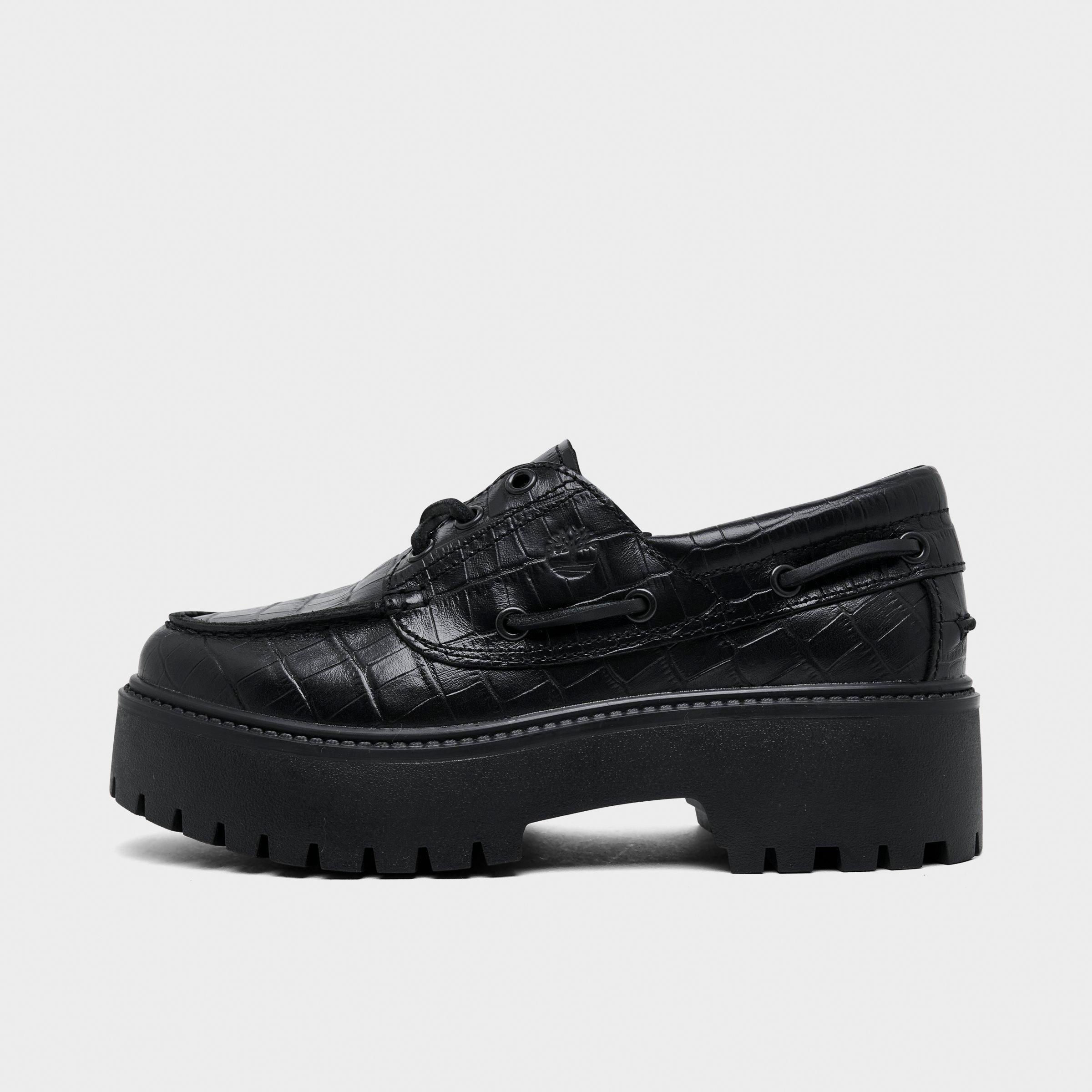 Timberland Women's Stone Street 3-Eye Croc Print Platform Boat Shoes