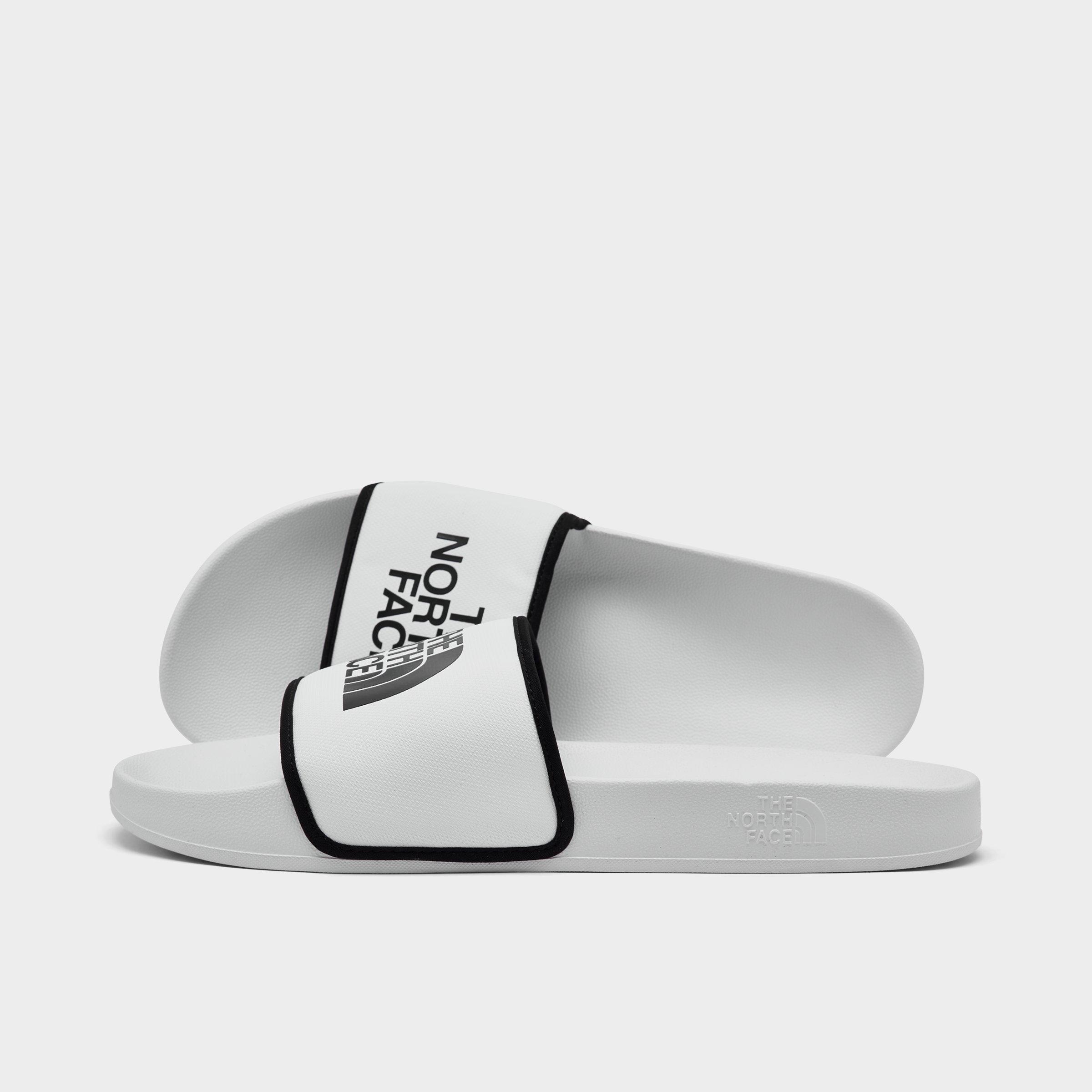 The North Face Basecamp Slide Iii Flats In White Synthetic Fibers In White/black