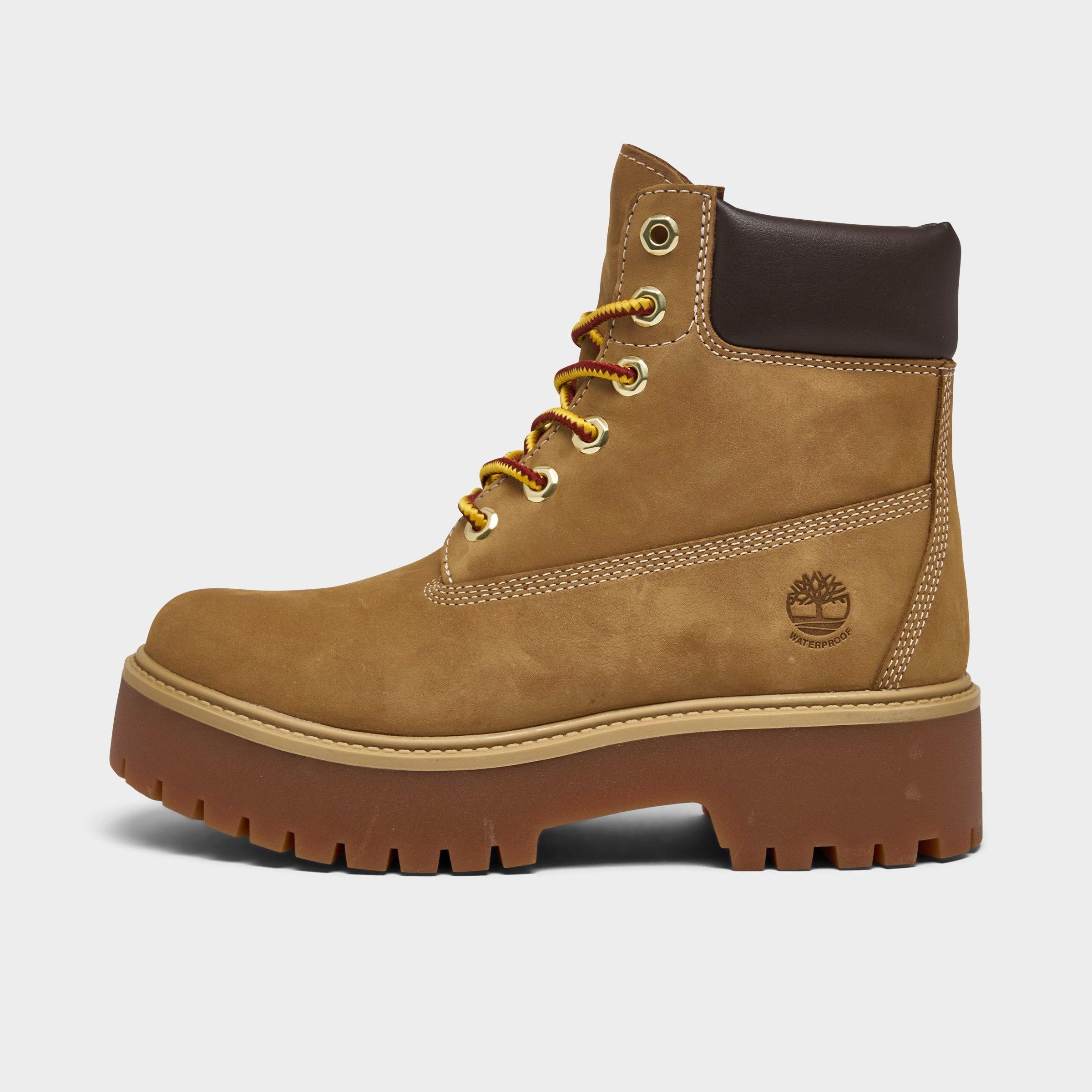 Timberland Women's Stone Street 6" Water-resistant Platform Boots From Finish Line In Wheat Nubuck