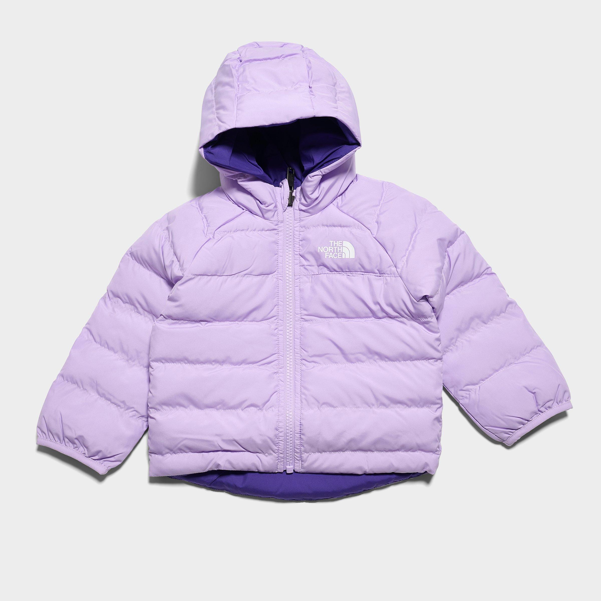 The North Face Infant Reversible Perrito Hooded Jacket in Lite Lilac Size: 3M