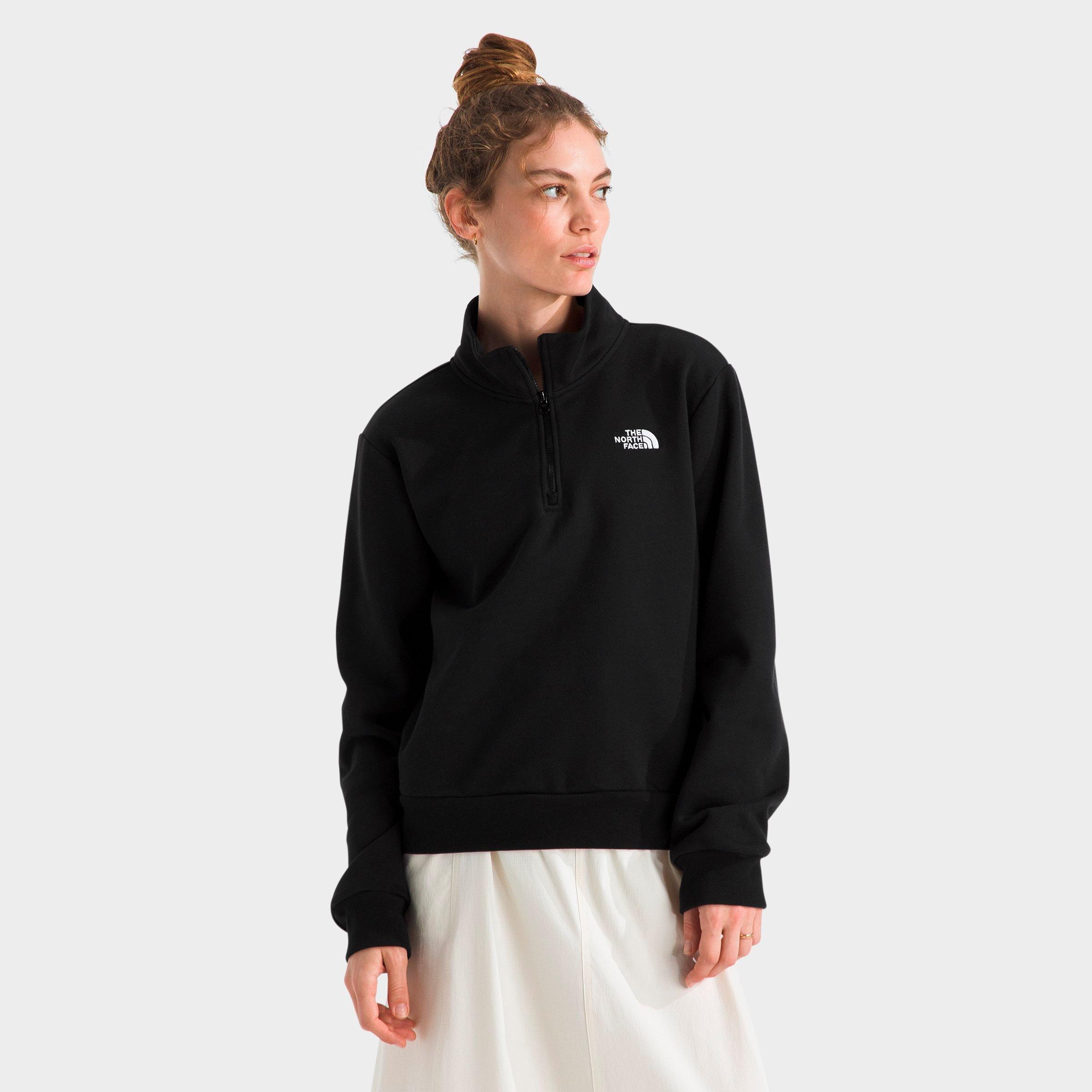 The North Face Women's Simple Dome Quarter-Zip Sweatshirt in TNF Black Size: XL
