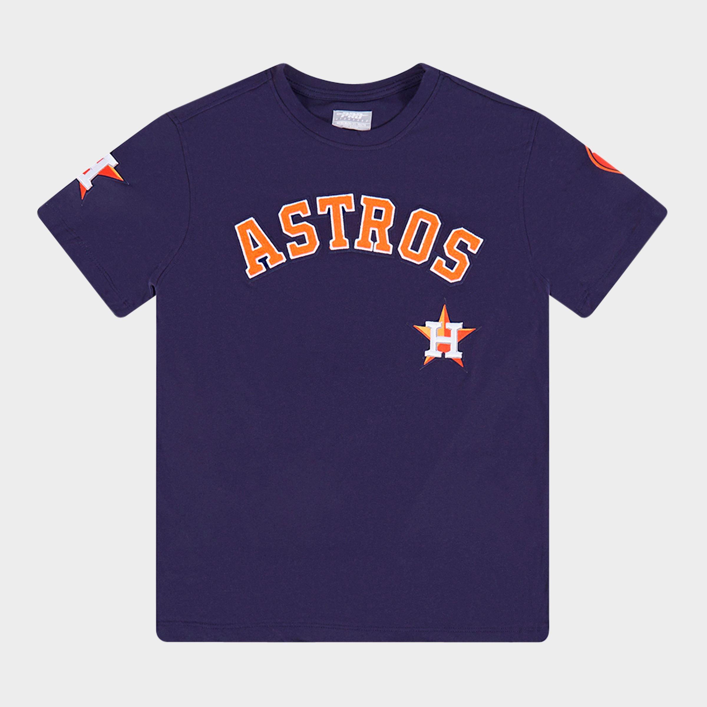 Pro Standard Big Kids Houston Astros MLB Classic Baseball T-Shirt in Midnight Navy Size: Small