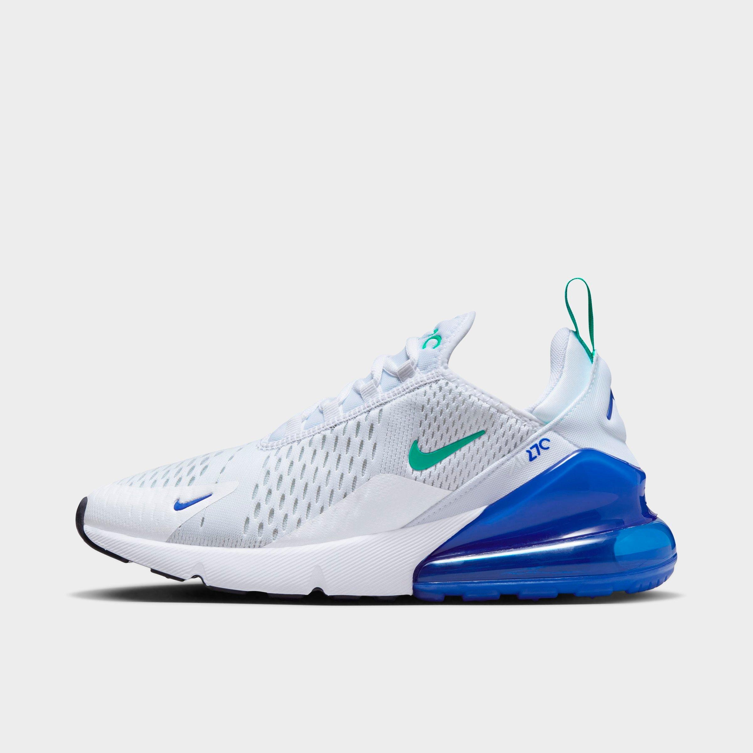 Nike Air Max 270 Low-top Sneakers In White/neptune Green/lapis/black