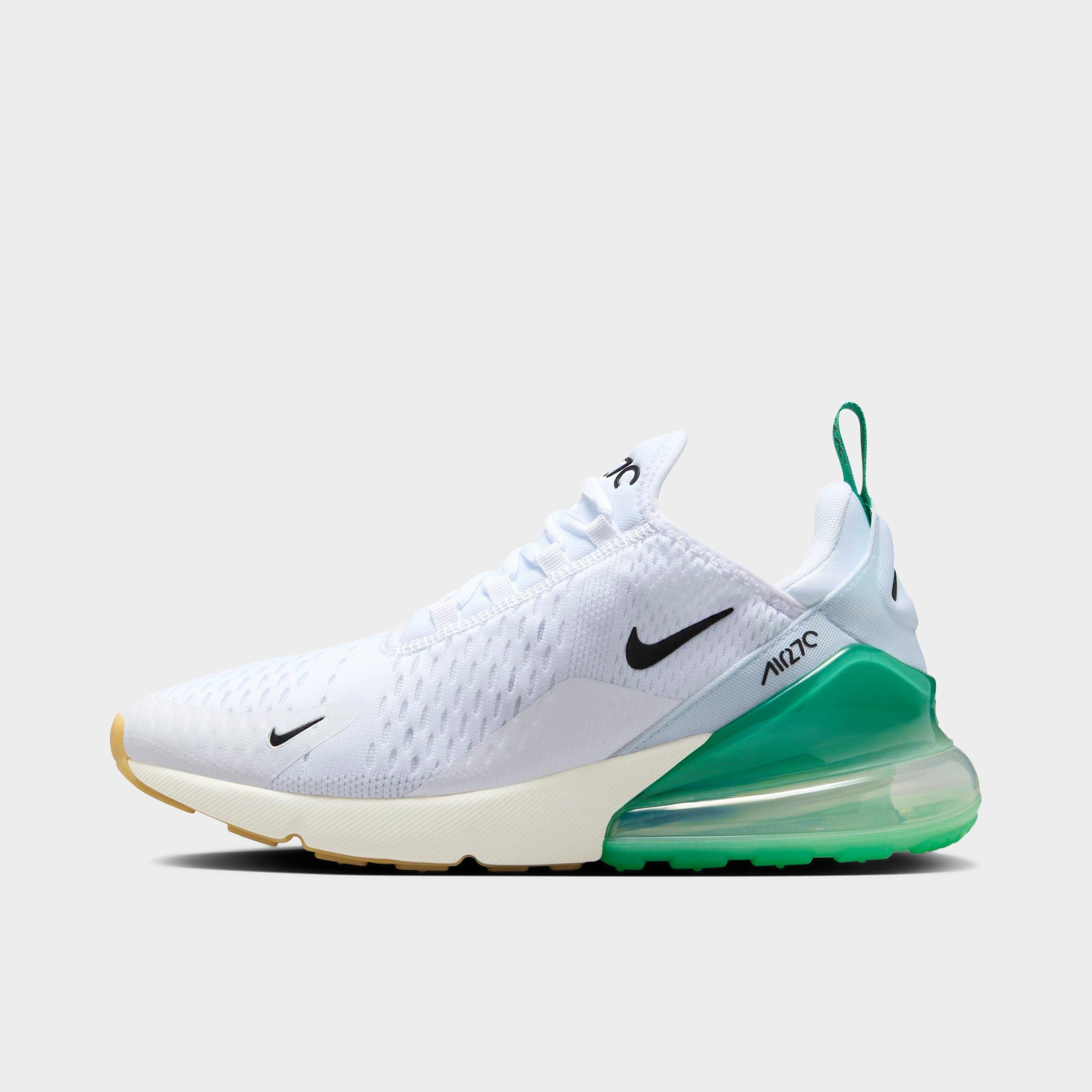 Nike Women's Air Max 270 Shoes In White/black/summit White/stadium Green 