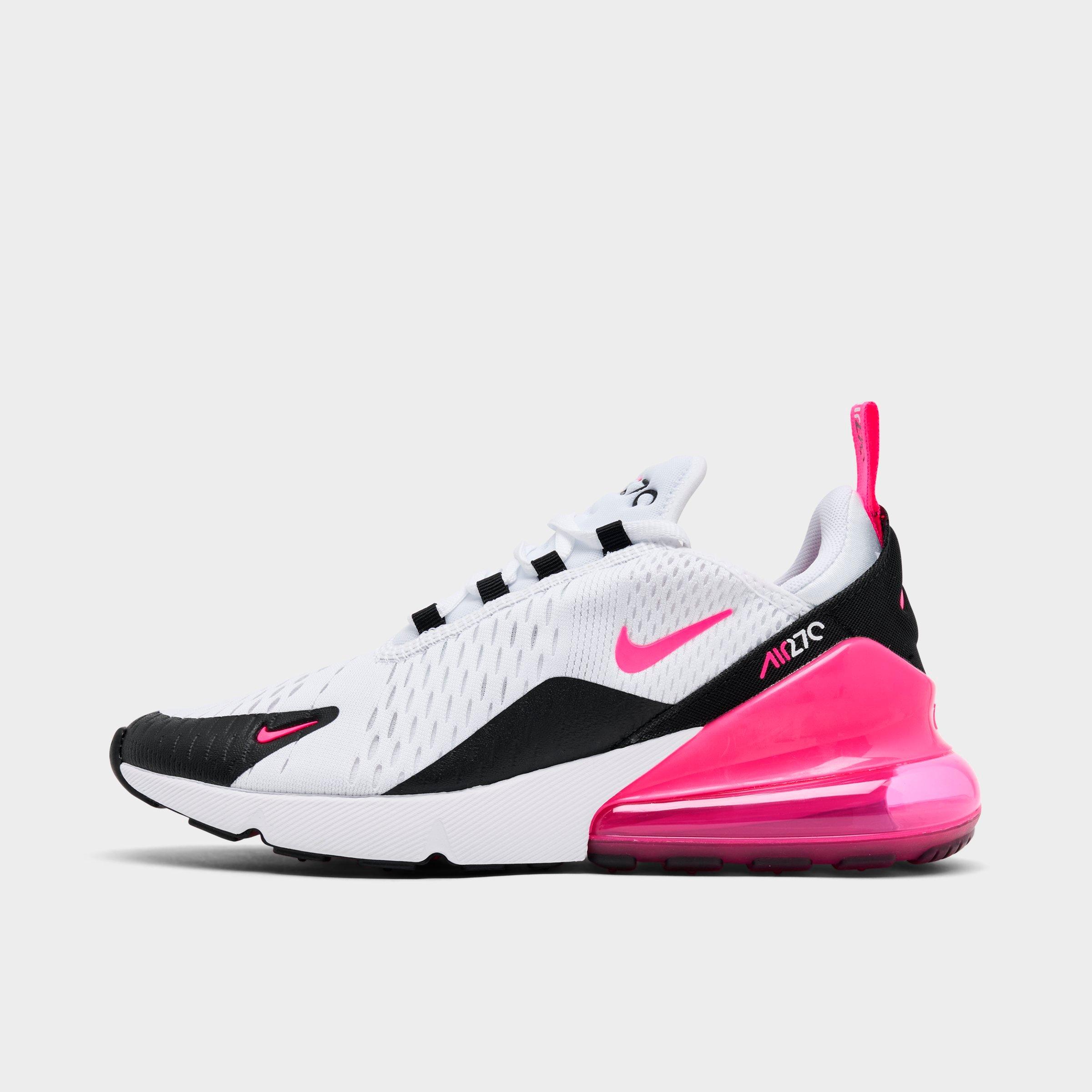 Nike Women's Air Max 270 Casual Shoes in White/Hyper Pink/Black Size: 5.5