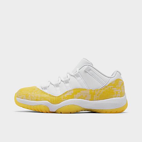 Nike Jordan Women's Air Retro 11 Low Basketball Shoes In White/tour Yellow/white