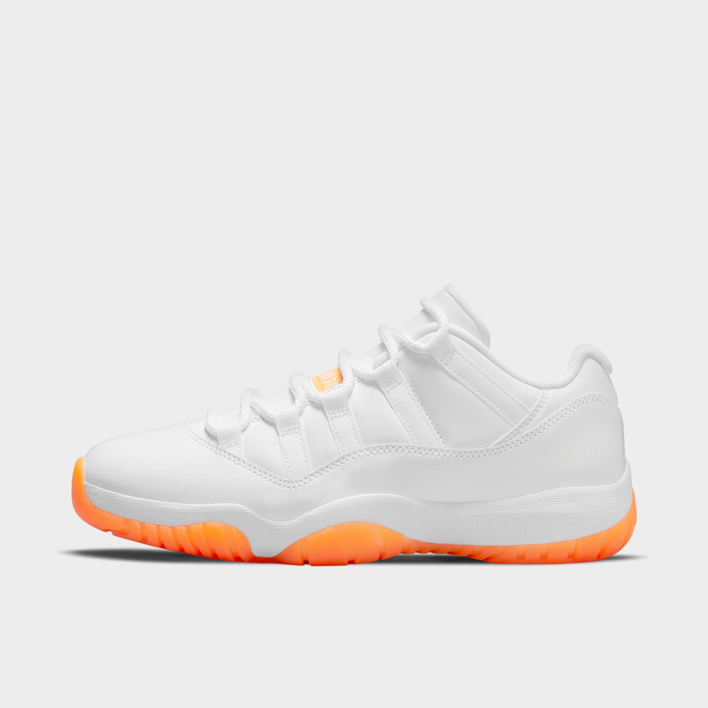 Nike Jordan Unisex Air Retro 11 Low Basketball Shoes In White/bright Citrus