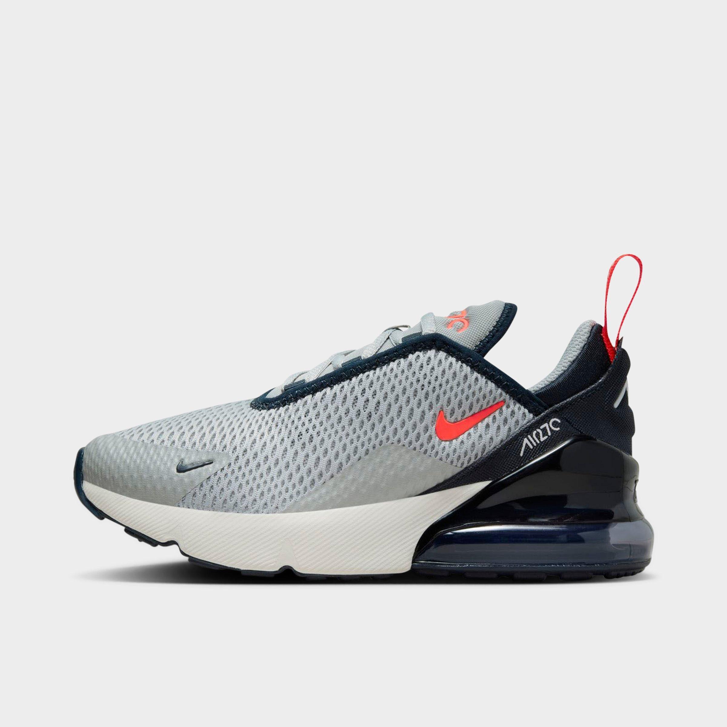 Nike Kids' Air Max 270 Sneaker In Light Smoke Grey/dark Obsidian/phantom/bright Crimson