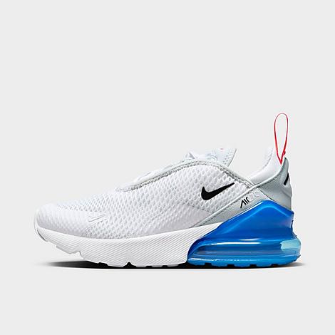 Nike Little Kids' Air Max 270 Casual Shoes In White/pure Platinum/light Photo Blue/black