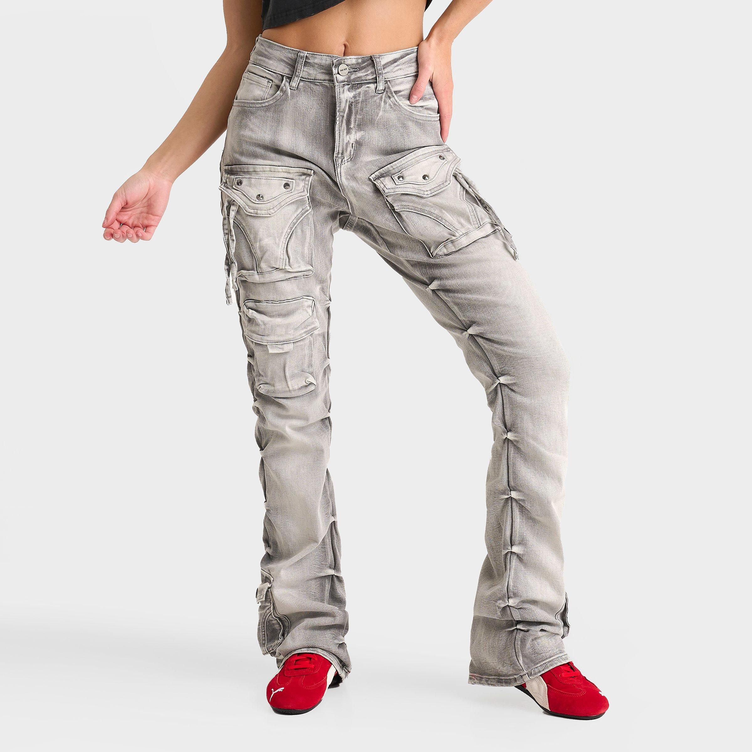 SMOKE RISE SMOKE RISE WOMEN'S RUBY HIGH-RISE STACKED SIDE POCKET DENIM PANTS 