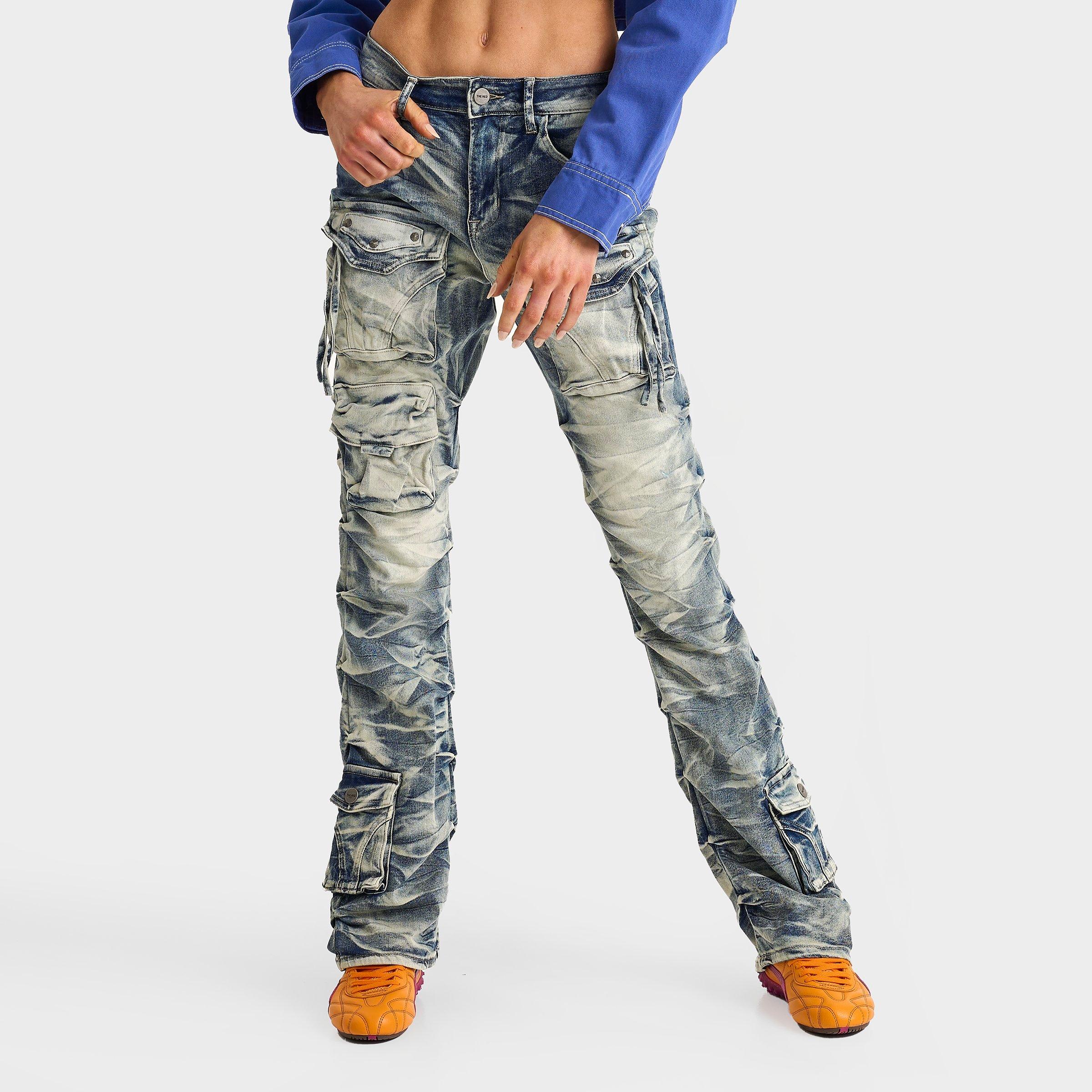 SMOKE RISE SMOKE RISE WOMEN'S RUBY HIGH-RISE STACKED SIDE POCKET DENIM PANTS 