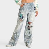 Women's Smoke Rise Alex Wide-Leg Rigid Denim Pants | Finish Line