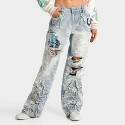 【 BOHEMSEO 】GRAY SKY WIDE LEG DENIM PANTS 보헤미안 서울(BOHEMSEO) GRAY SKY WIDE LEG DENIM PANTS