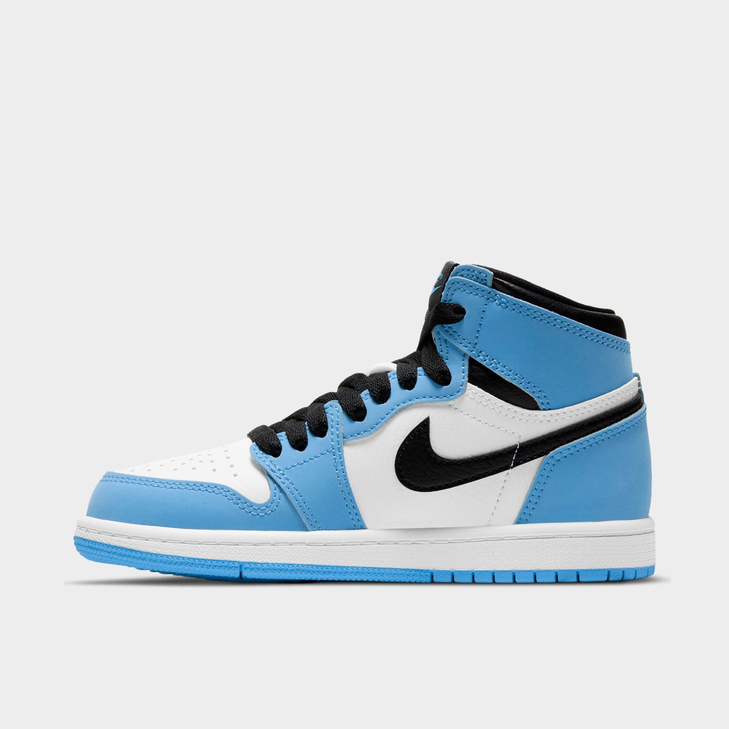 Nike Little Kids' Air Jordan Retro 1 High Og Casual Shoes In Blue 