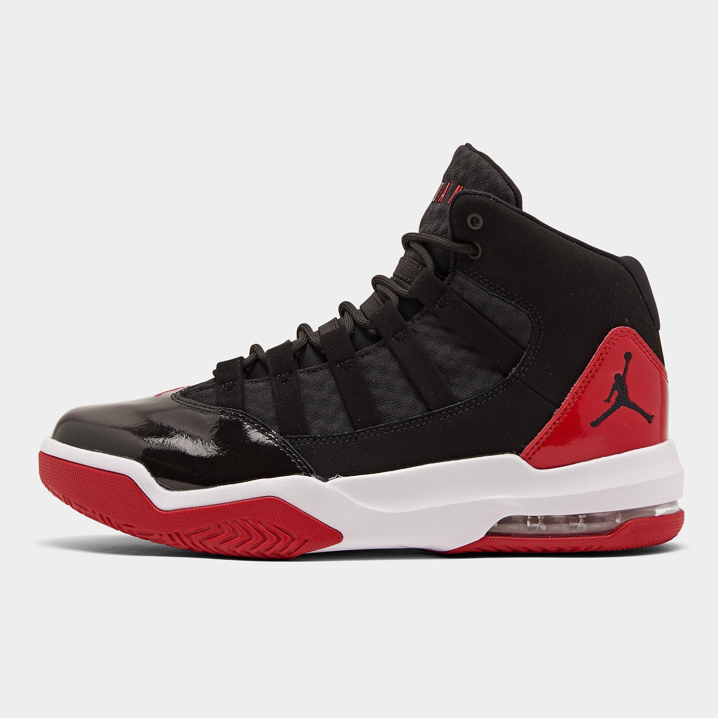 Jordan Men's Max Aura Casual Shoes in Black/Gym Red Size: 8.0