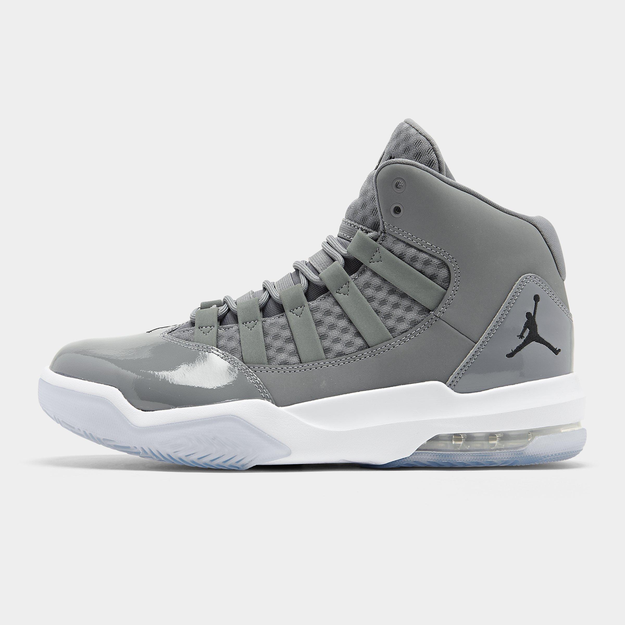 Jordan Men's Max Aura Casual Shoes in Cool Grey/Black/White Size: 8.0