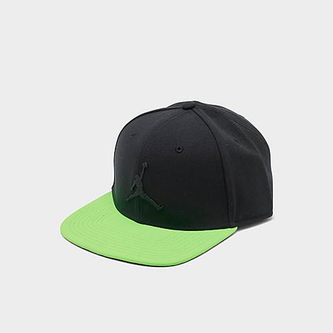 Nike Jordan Pro Jumpman Snapback Hat In Black/electric Green/black/black