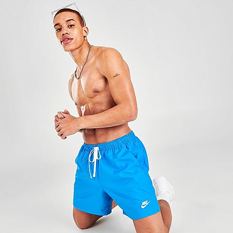 Nike Men's Sportswear Flow Woven Shorts In Light Photo Blue/white/white
