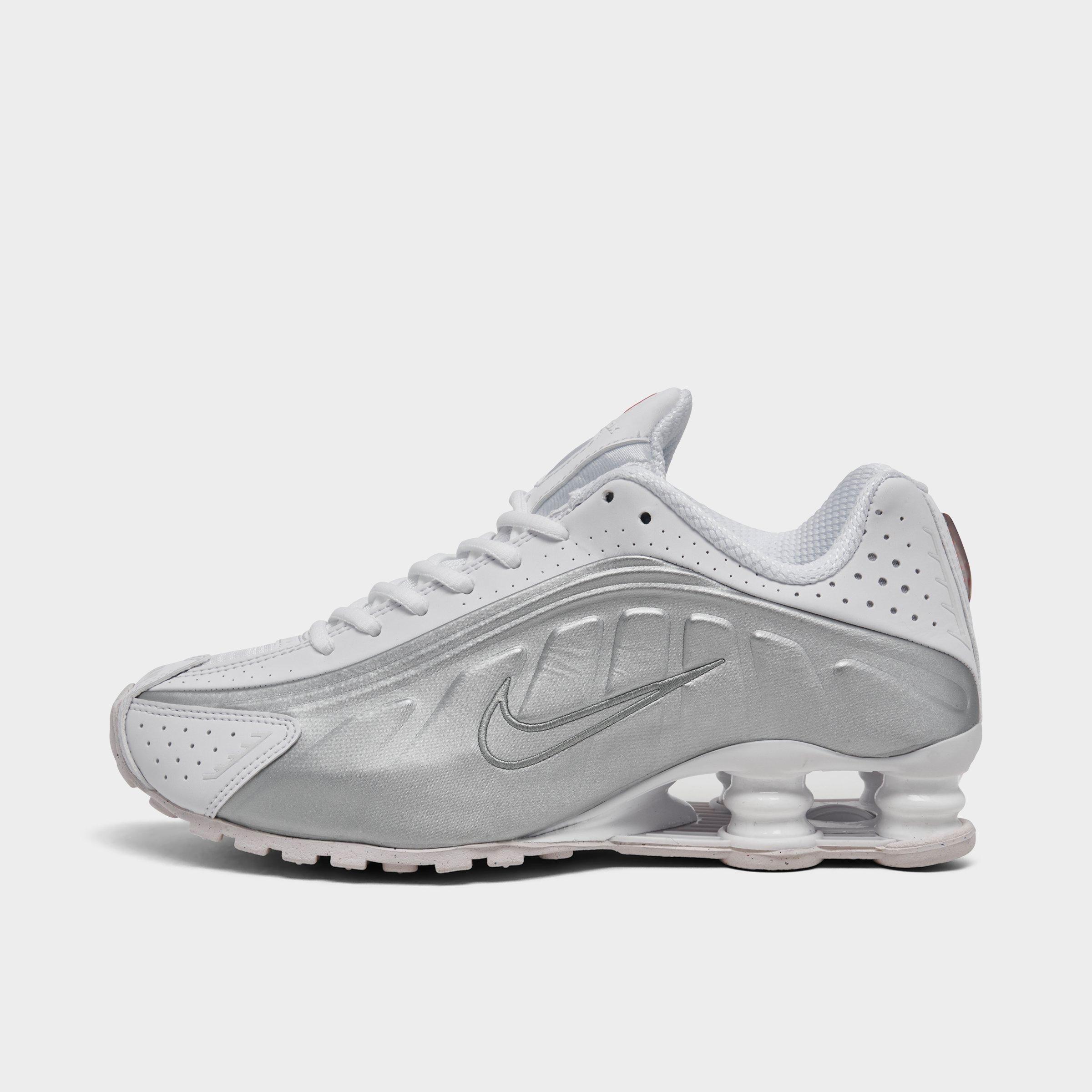 Nike Women's Shox R4 Casual Shoes in Grey/White Size 11.5 Leather