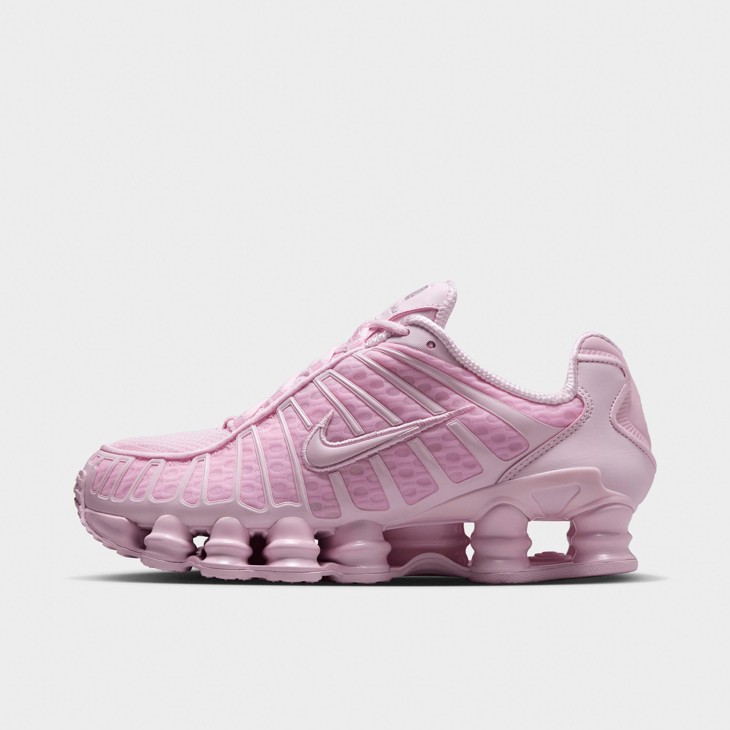 Nike Women's Shox TL Casual Shoes in Pink Foam/Metallic Silver/Pink Foam Size: 8.0