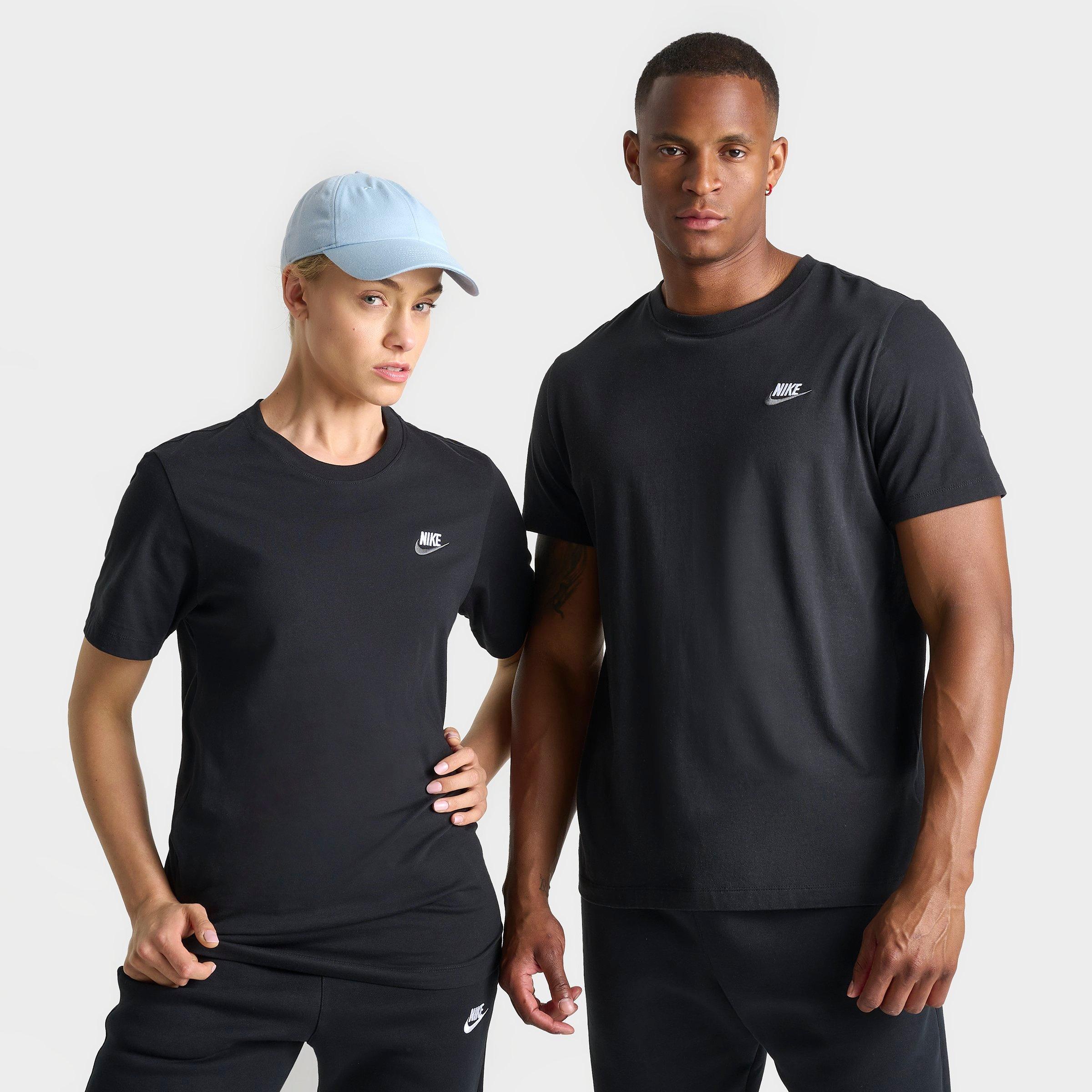 Nike Sportswear Club T-Shirt in Black/Black Size 2XL 100% Cotton