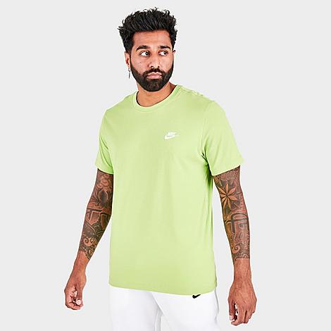 Nike Sportswear Club T-shirt In Vivid Green/white