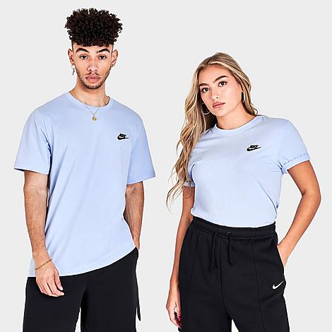 Nike Sportswear Club T-shirt In Light Marine/black