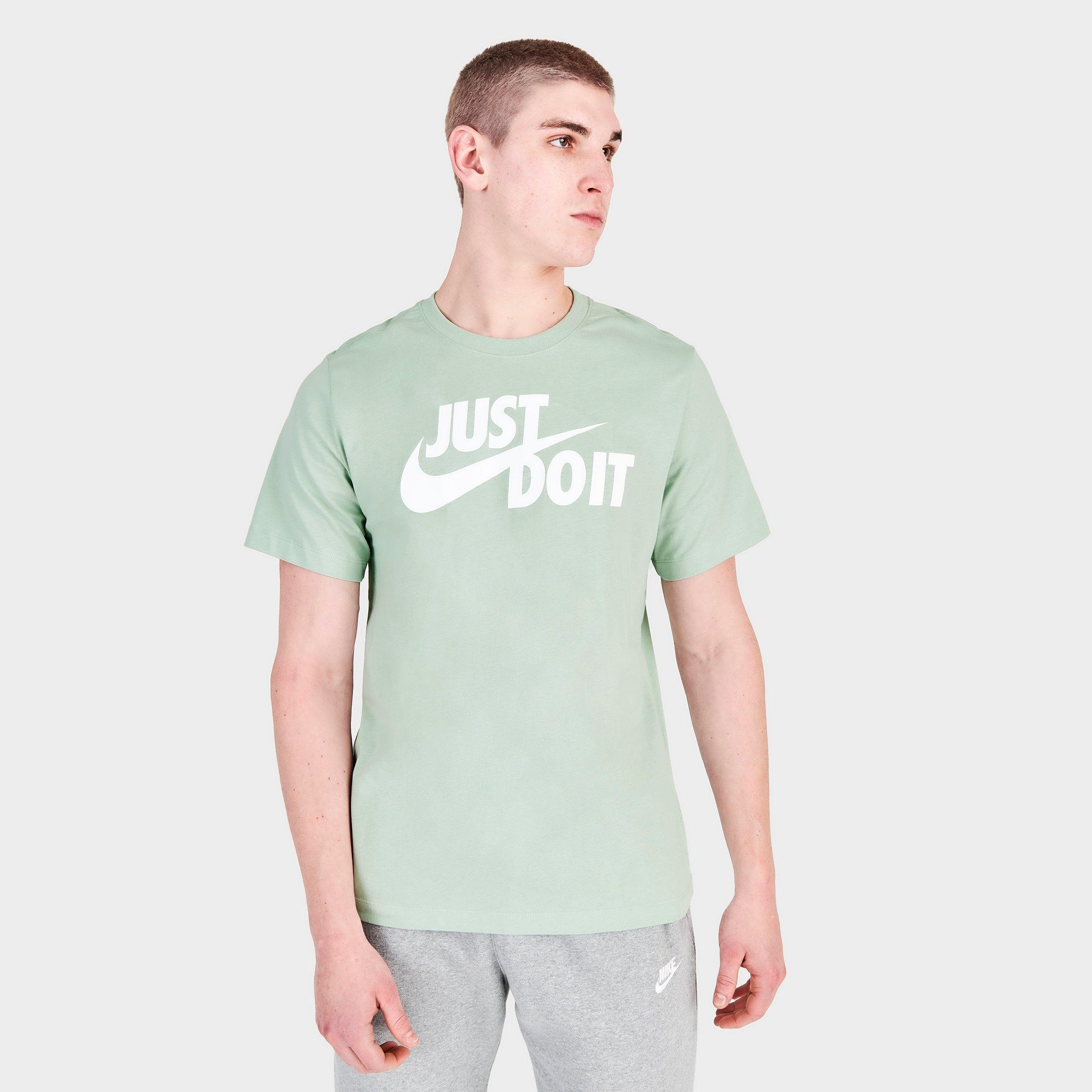 Nike Men's Sportswear Just Do It Swoosh T-shirt In Seafoam/white